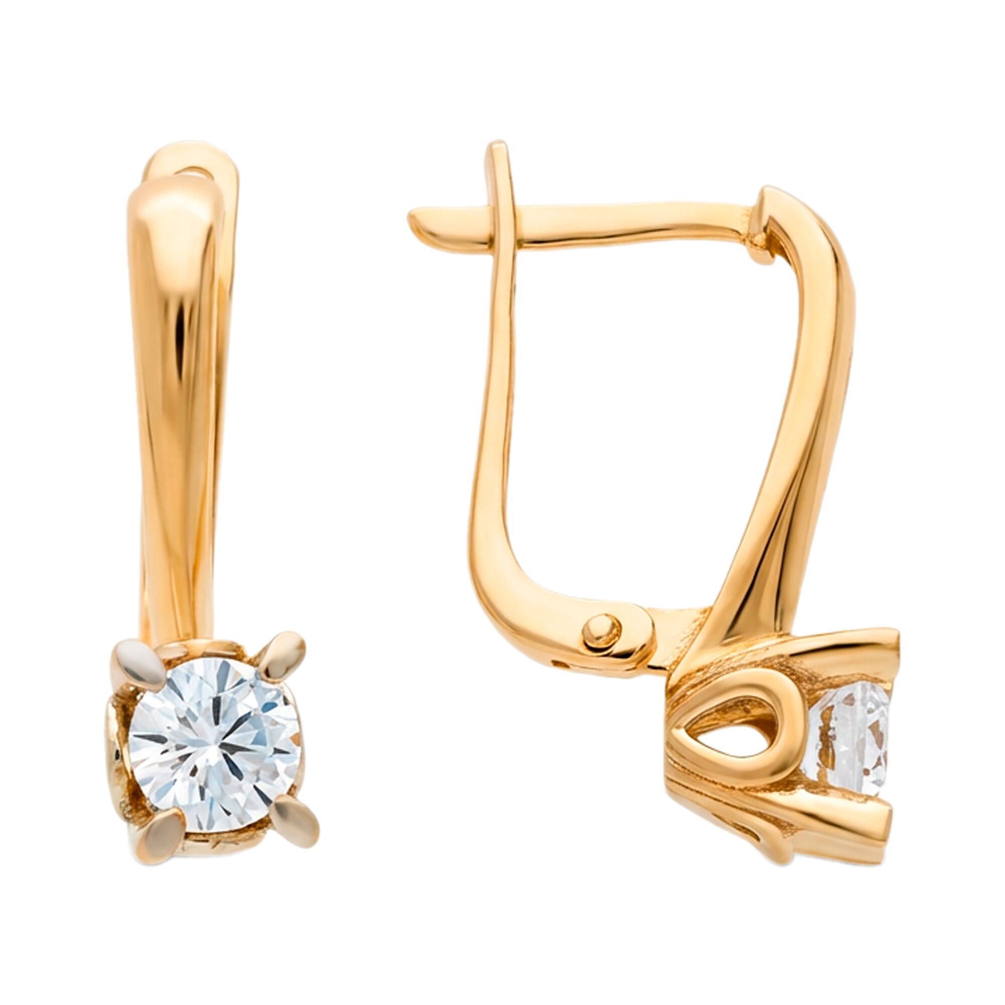 Серьги, золото, 585, 3.95г, 60279, изображение 2 | GoldMarket.kz