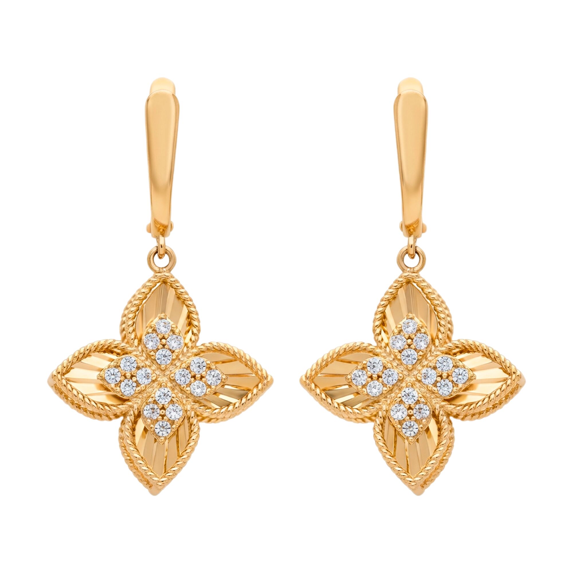 Серьги, золото, 585, 6.38г, 60280 | GoldMarket.kz