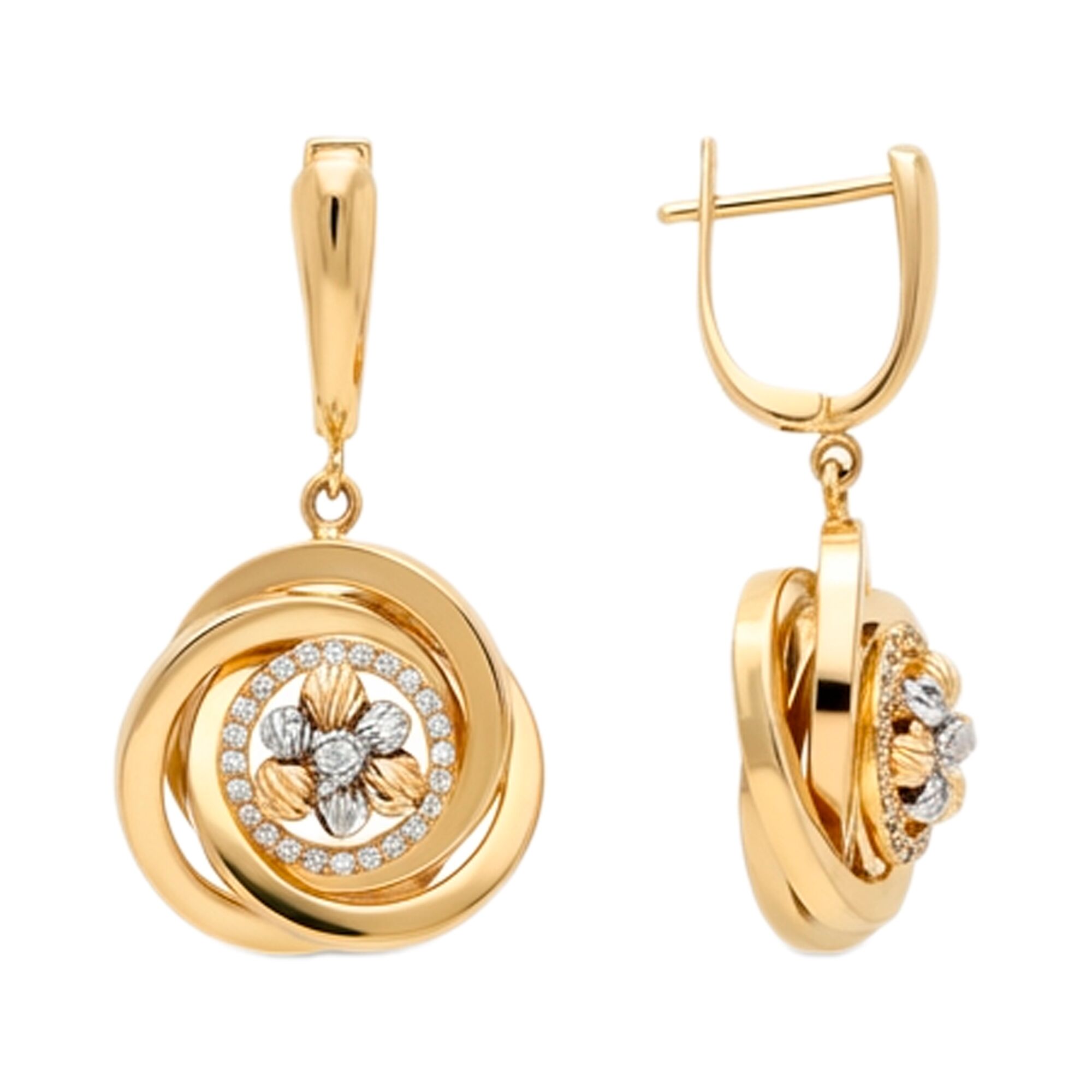 Серьги, золото, 585, 7.77г, 60286, изображение 2 | GoldMarket.kz