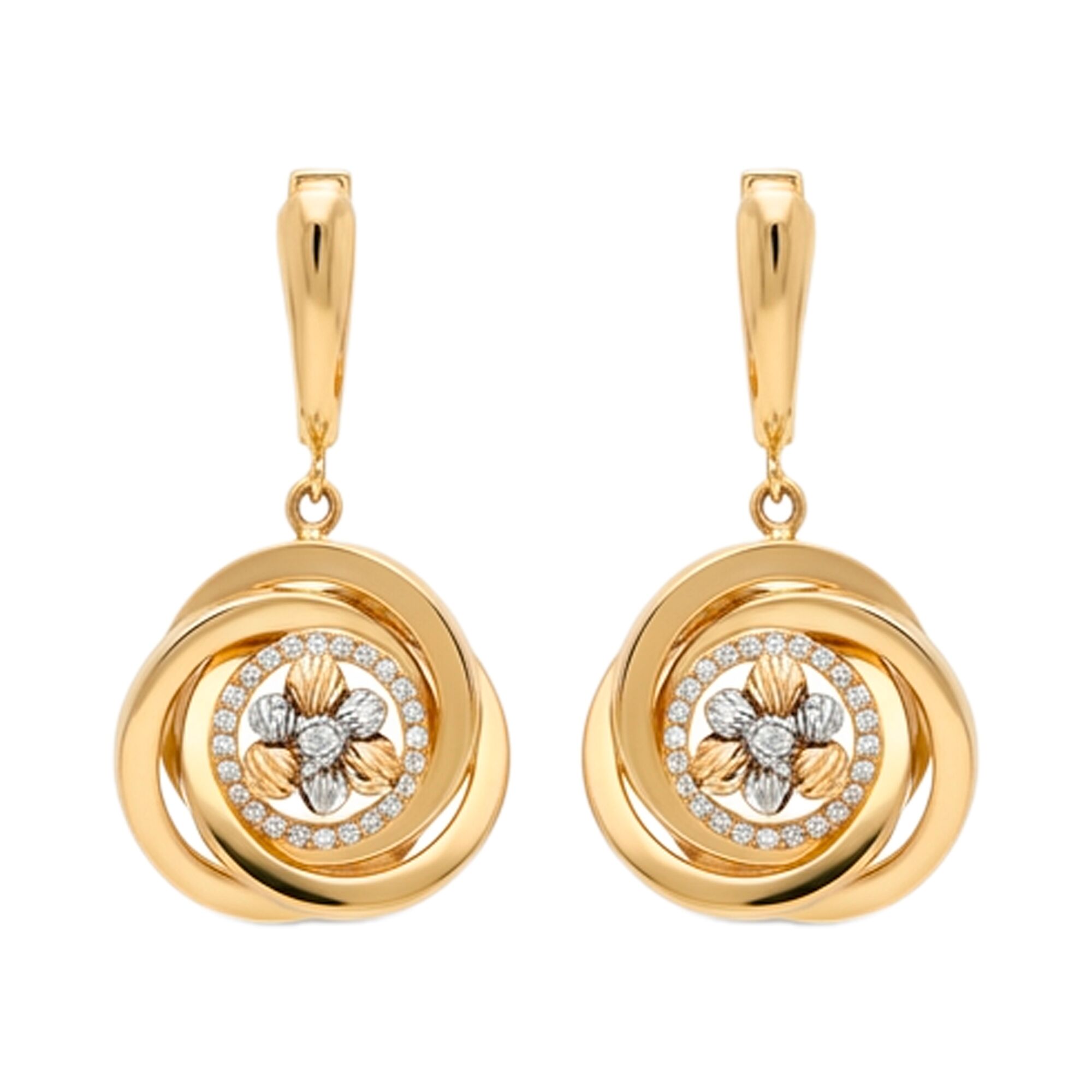 Серьги, золото, 585, 7.77г, 60286 | GoldMarket.kz