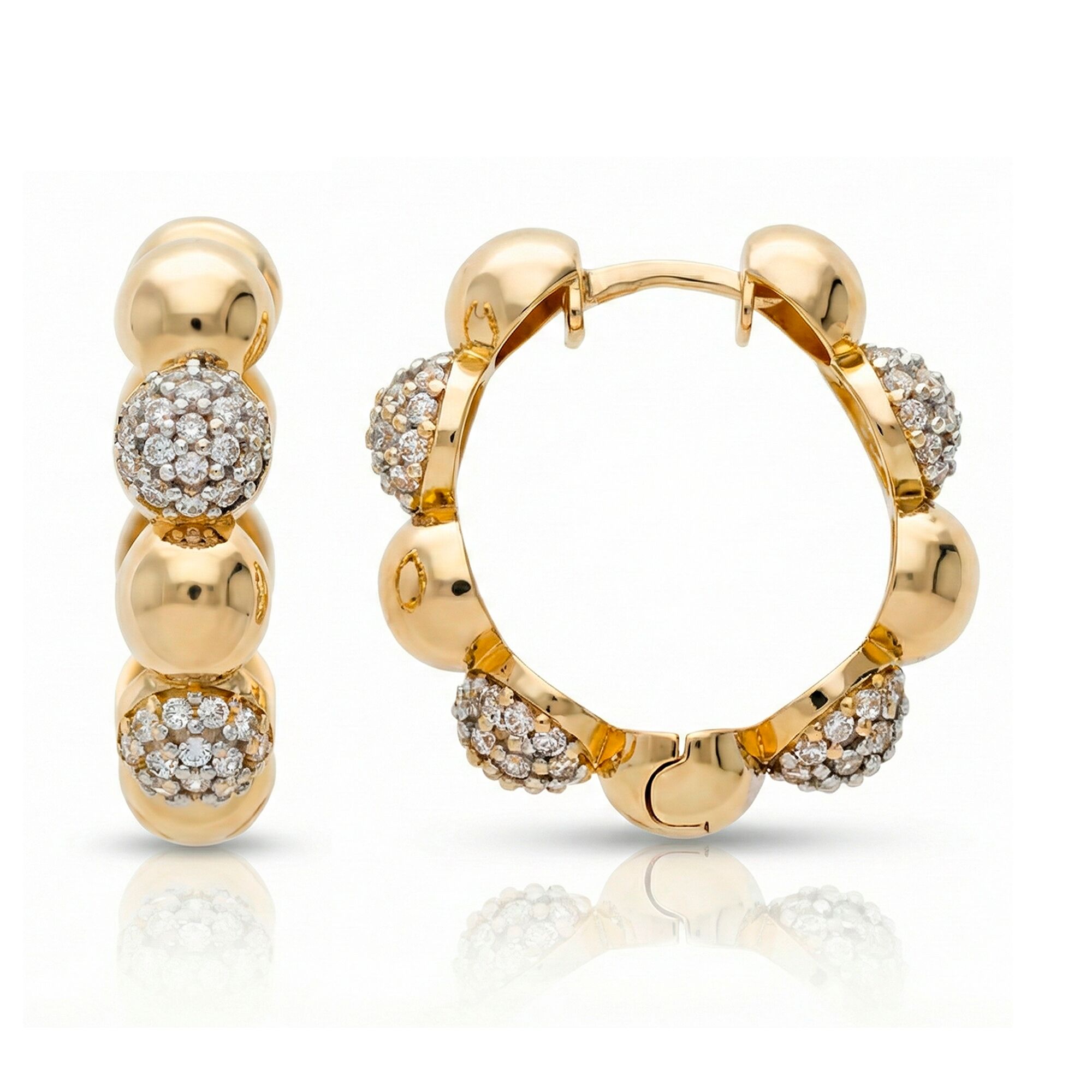 Серьги, золото, 585, 6.09г, 60309, изображение 2 | GoldMarket.kz