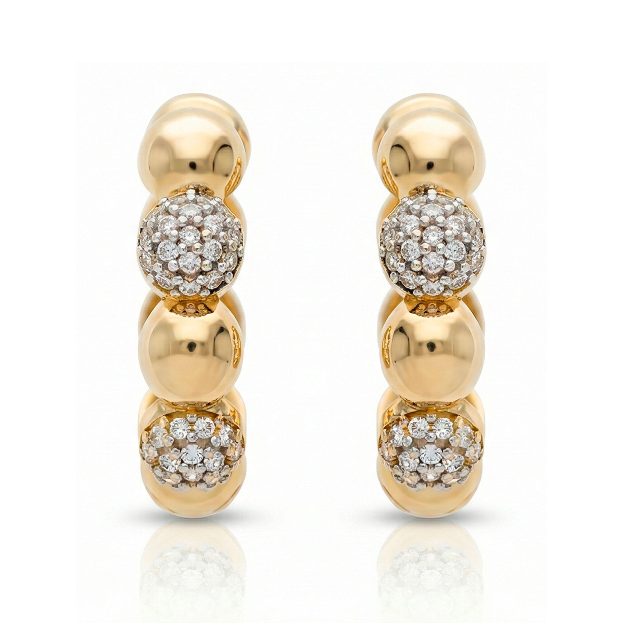 Серьги, золото, 585, 6.09г, 60309 | GoldMarket.kz