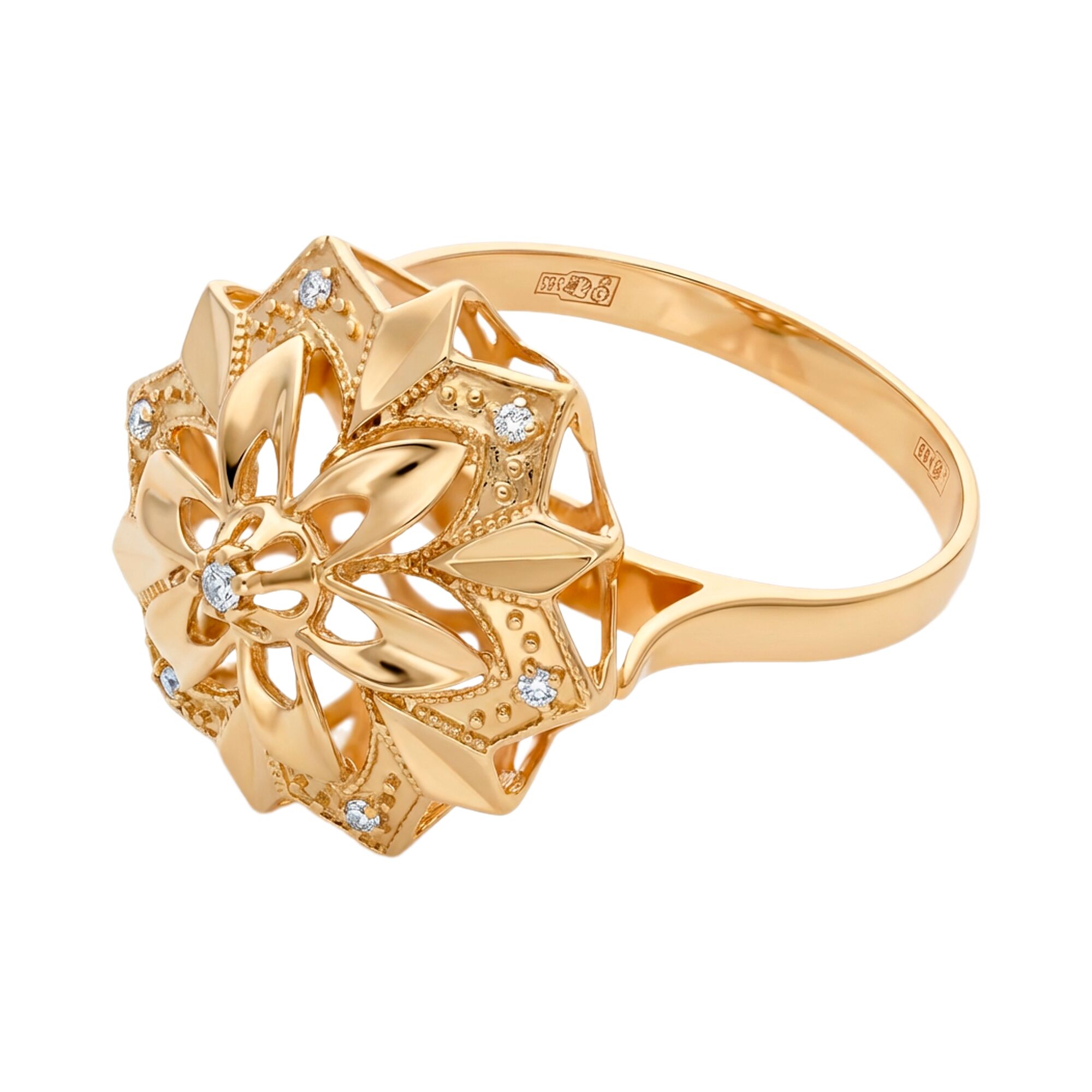 Кольцо, золото, 585, 3.5г, 60345, изображение 2 | GoldMarket.kz