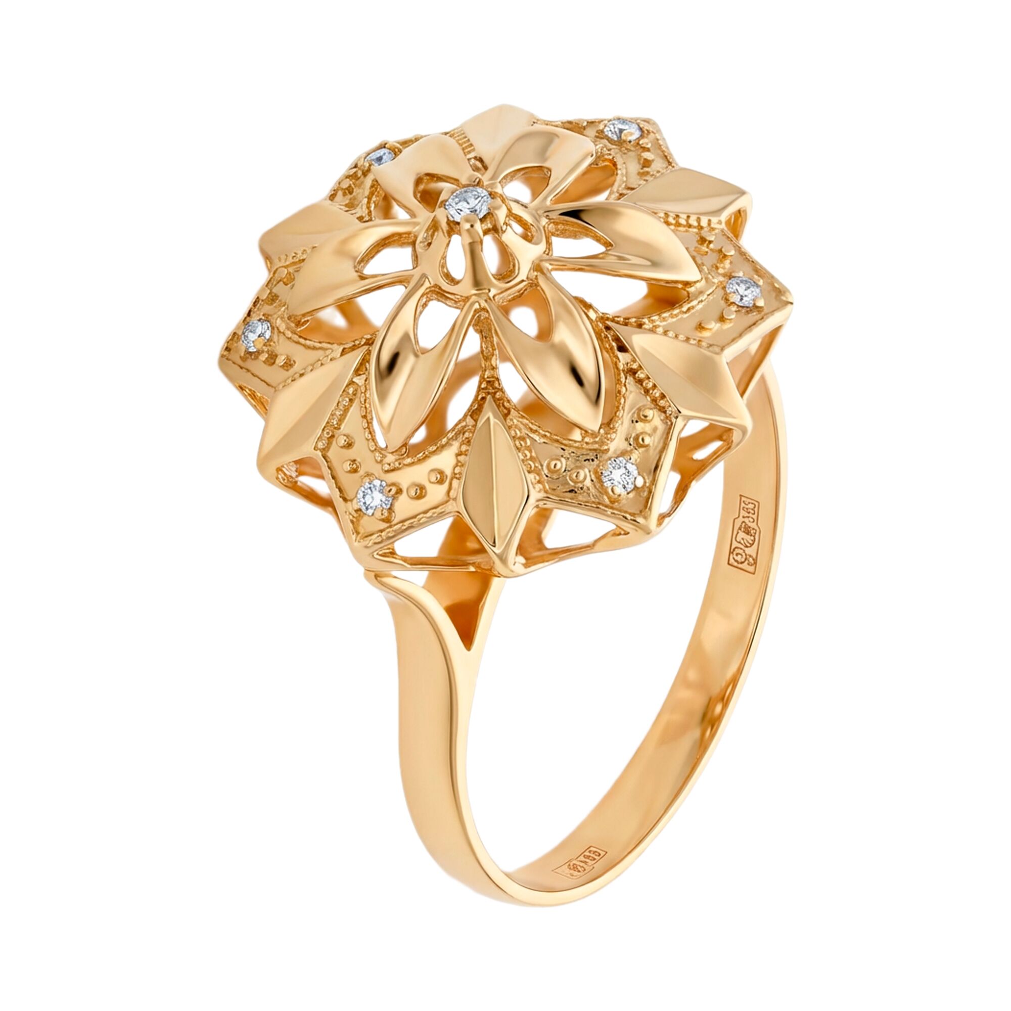 Кольцо, золото, 585, 3.5г, 60345 | GoldMarket.kz