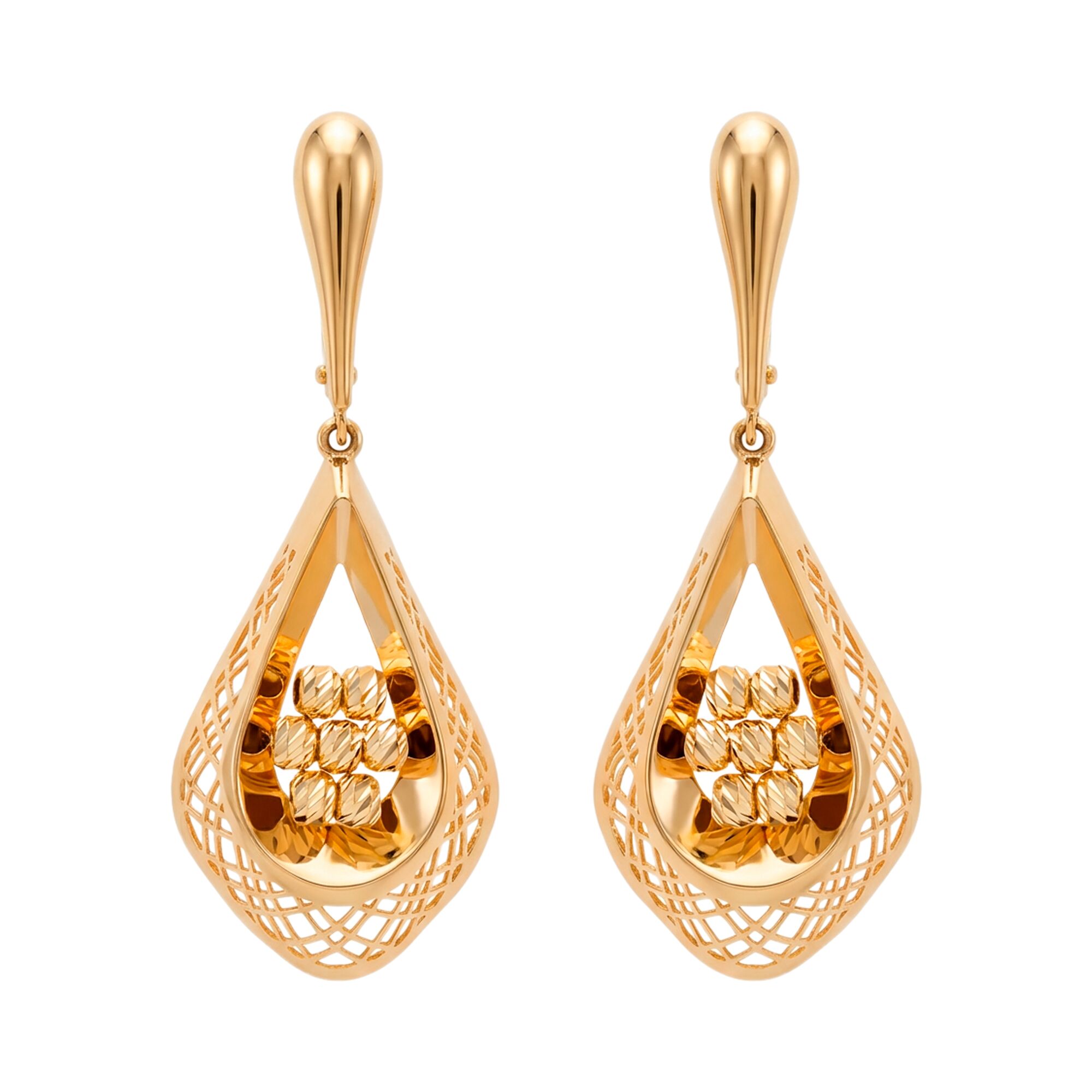 Серьги, золото, 585, 5.5г, 60363 | GoldMarket.kz