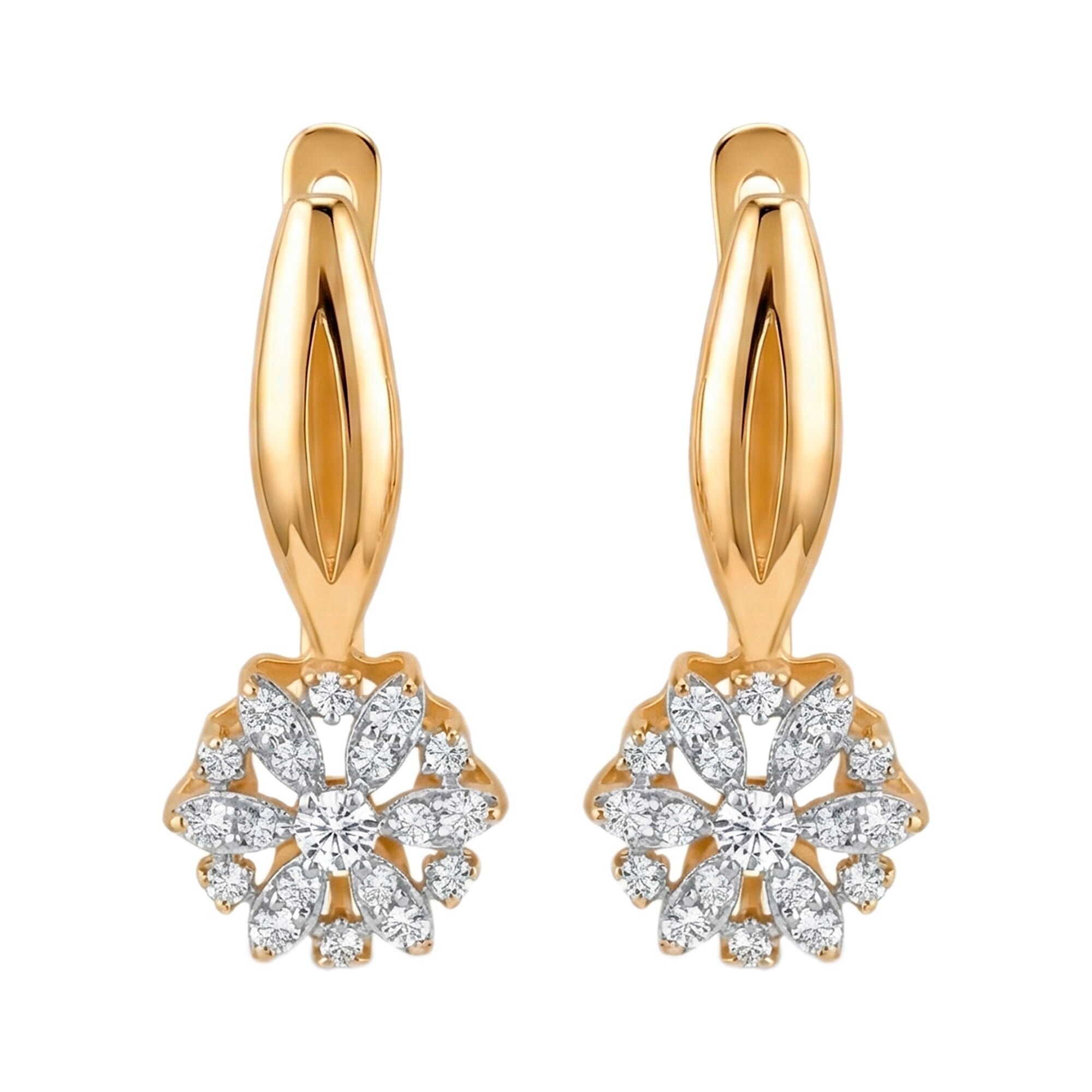 Серьги, золото, 585, 4.14г, 61157 | GoldMarket.kz