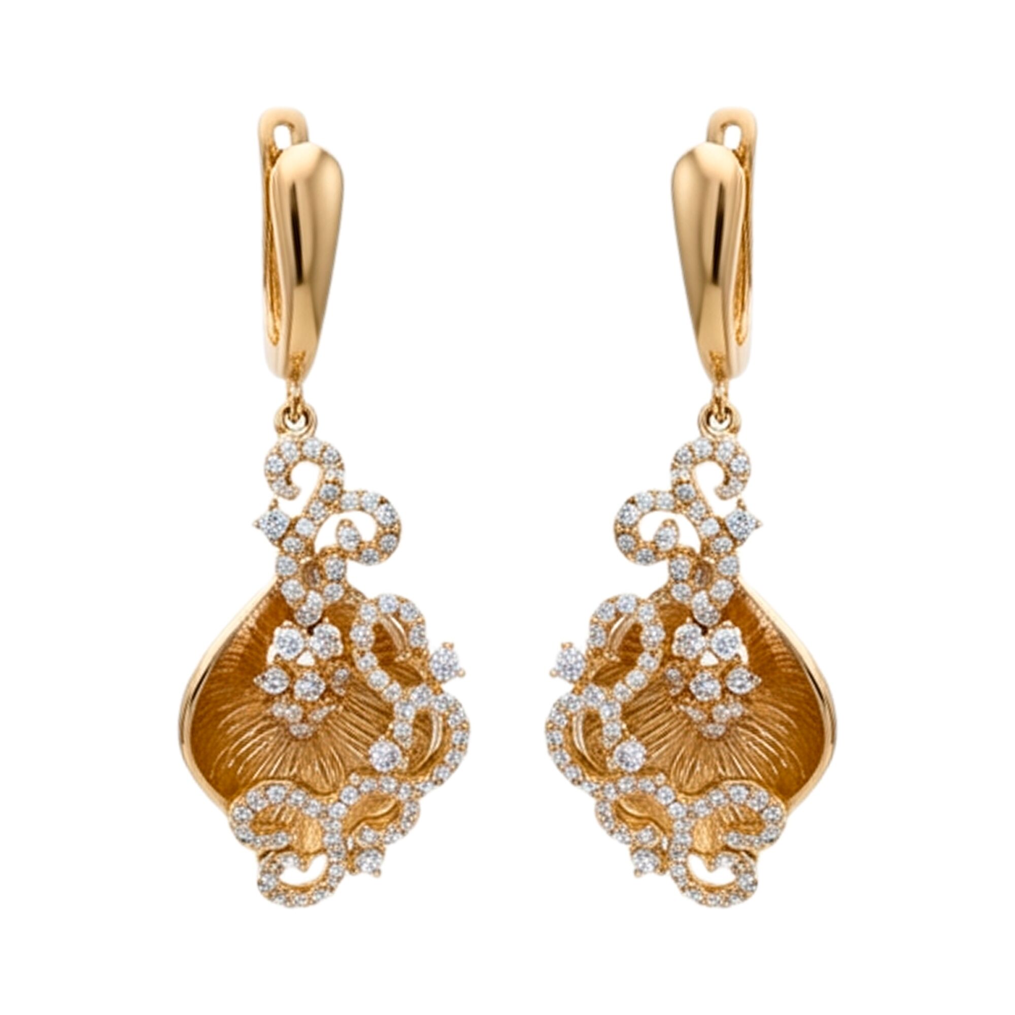 Серьги, золото, 585, 8.83г, 61176 | GoldMarket.kz