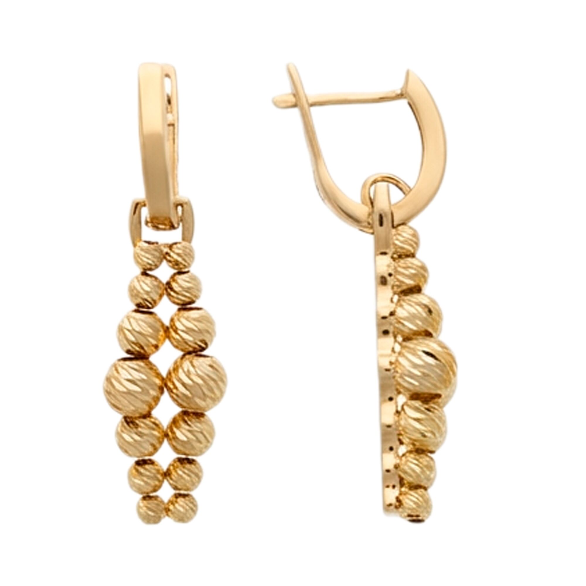 Серьги, золото, 585, 4.92г, 61191, изображение 2 | GoldMarket.kz