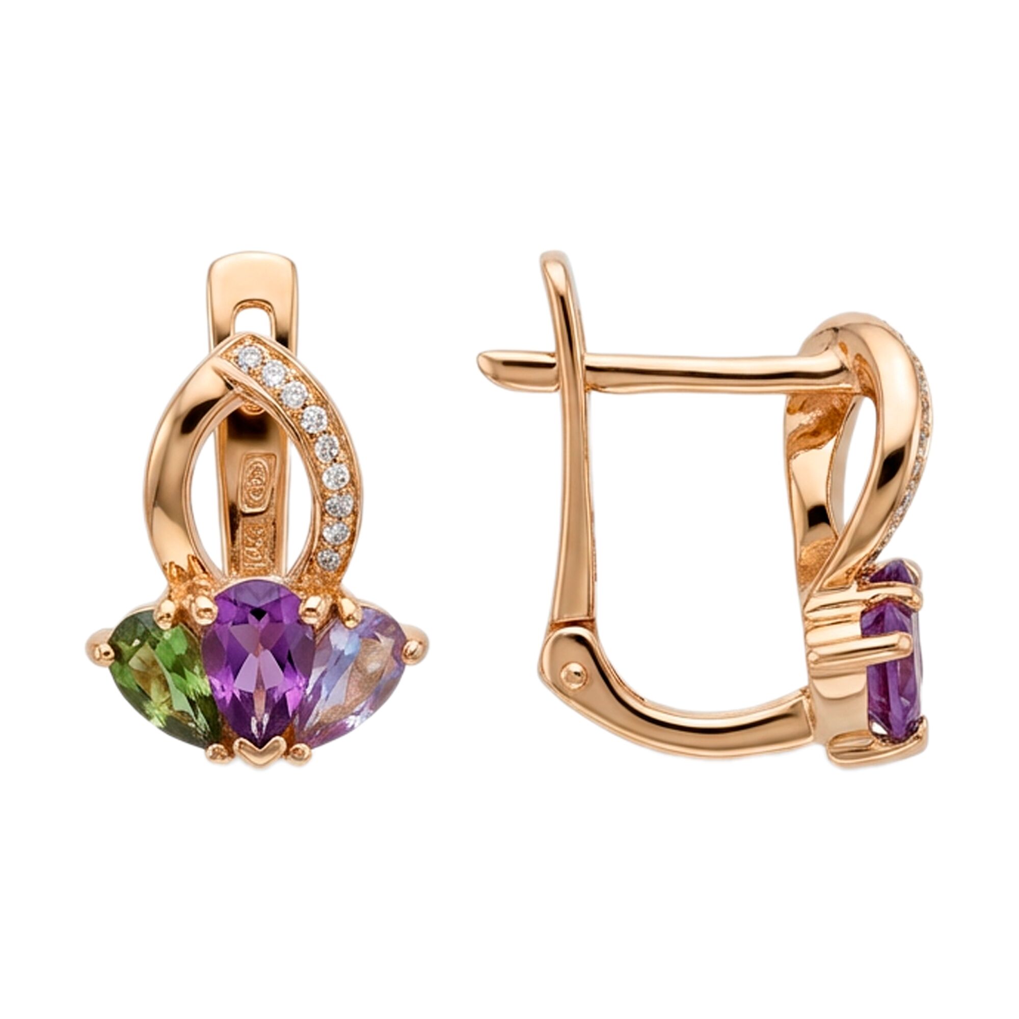 Серьги, золото, 585, 3.66г, 61228, изображение 2 | GoldMarket.kz