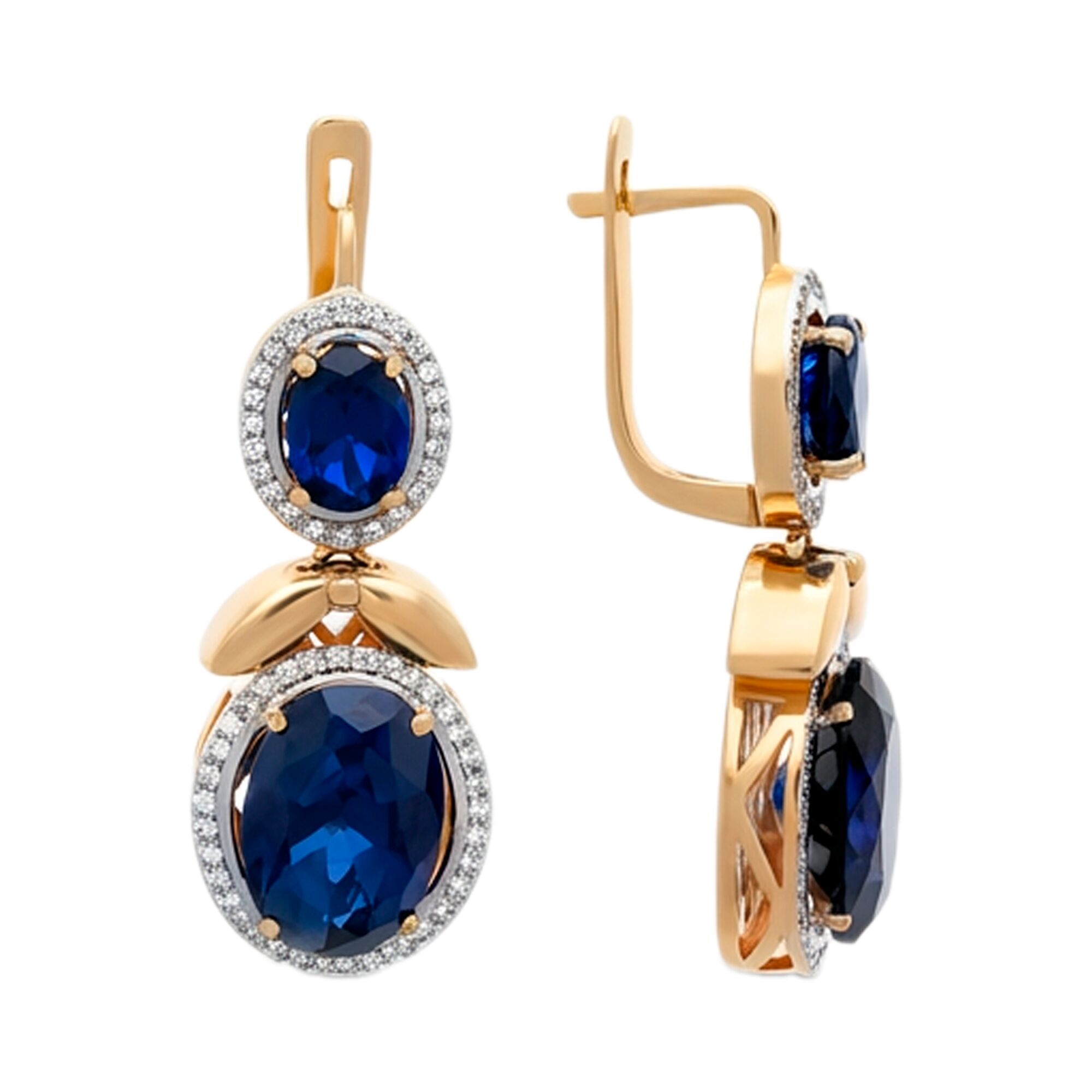 Серьги, золото, 585, 15г, 61230, изображение 2 | GoldMarket.kz