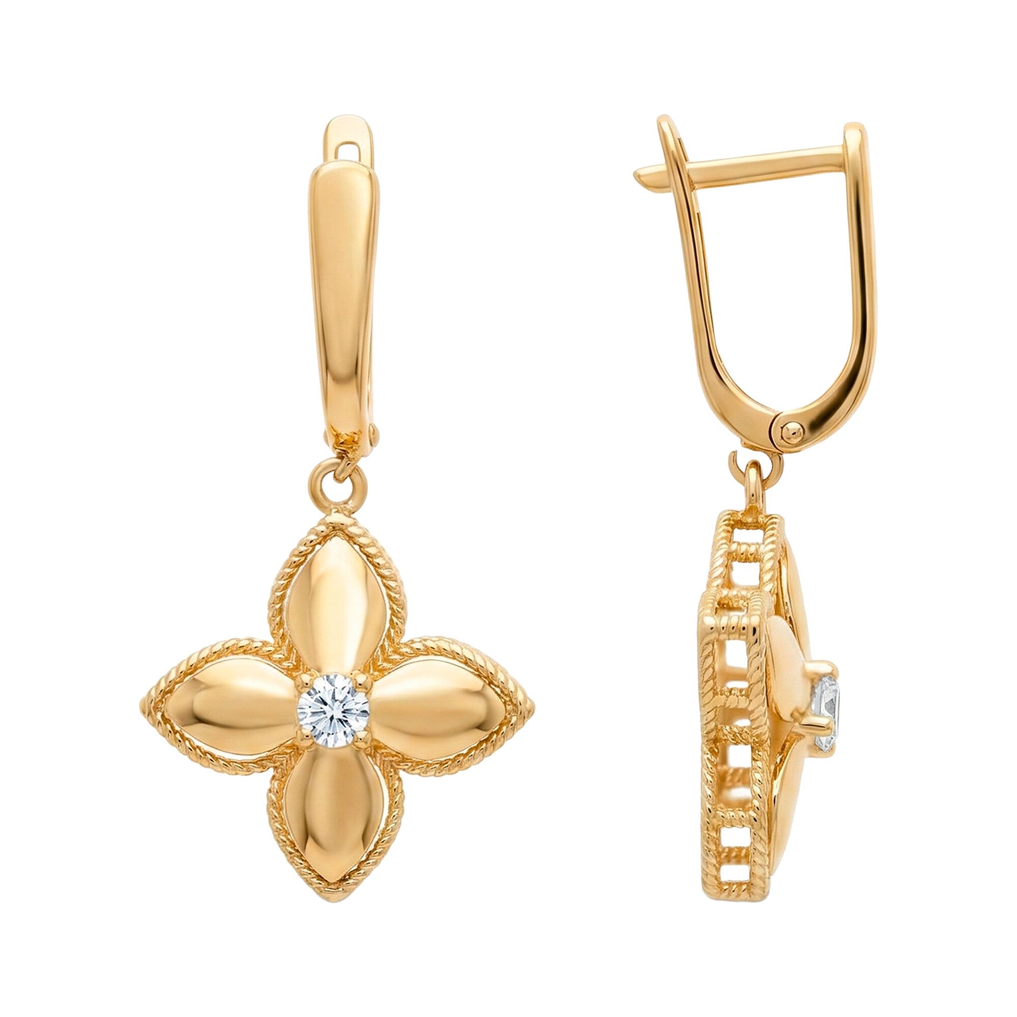 Серьги, золото, 585, 4.63г, 61255, изображение 2 | GoldMarket.kz