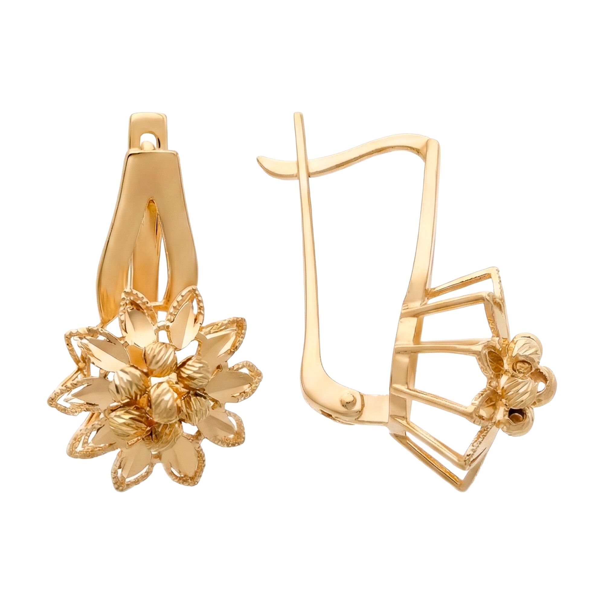 Серьги, золото, 585, 4.97г, 61257, изображение 2 | GoldMarket.kz