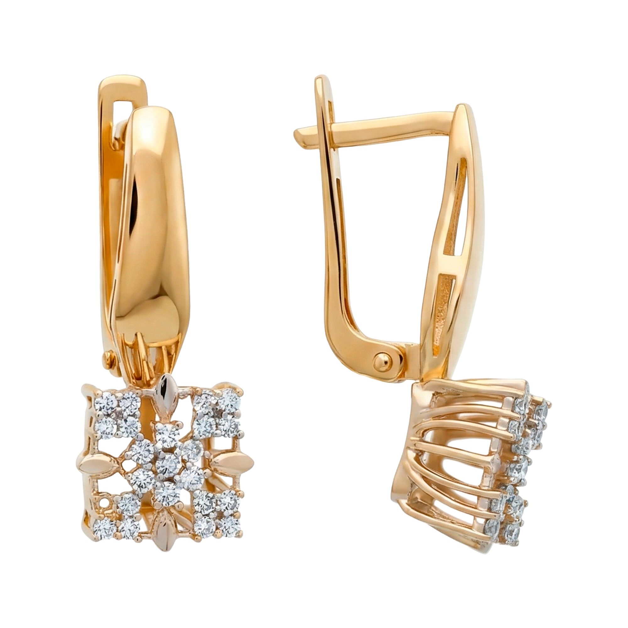 Серьги, золото, 585, 3.69г, 61291, изображение 2 | GoldMarket.kz