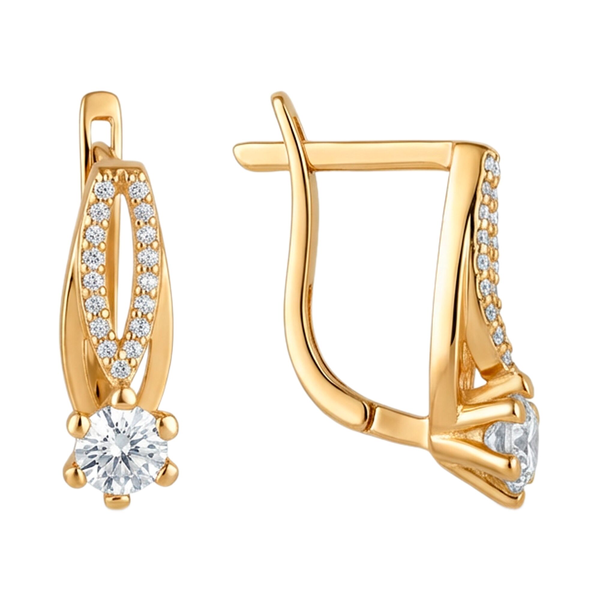 Серьги, золото, 585, 3.61г, 61465, изображение 2 | GoldMarket.kz