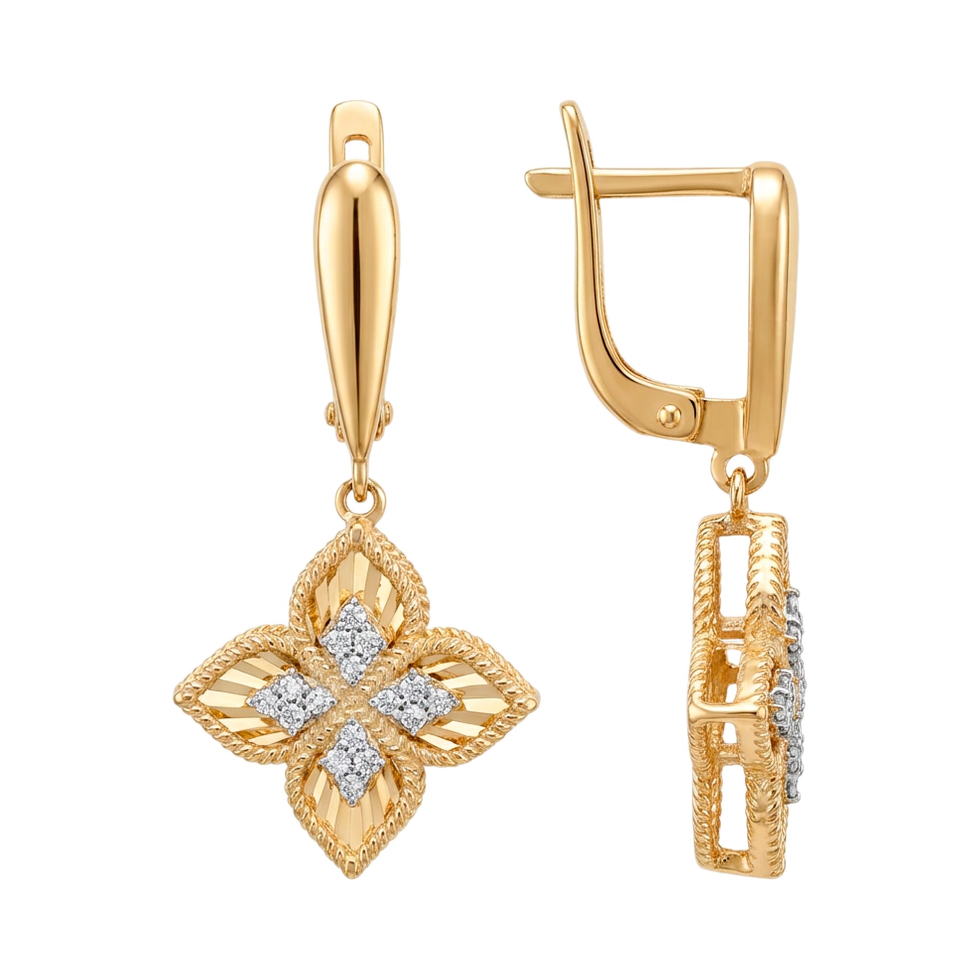 Серьги, золото, 585, 6.69г, 61604, изображение 2 | GoldMarket.kz