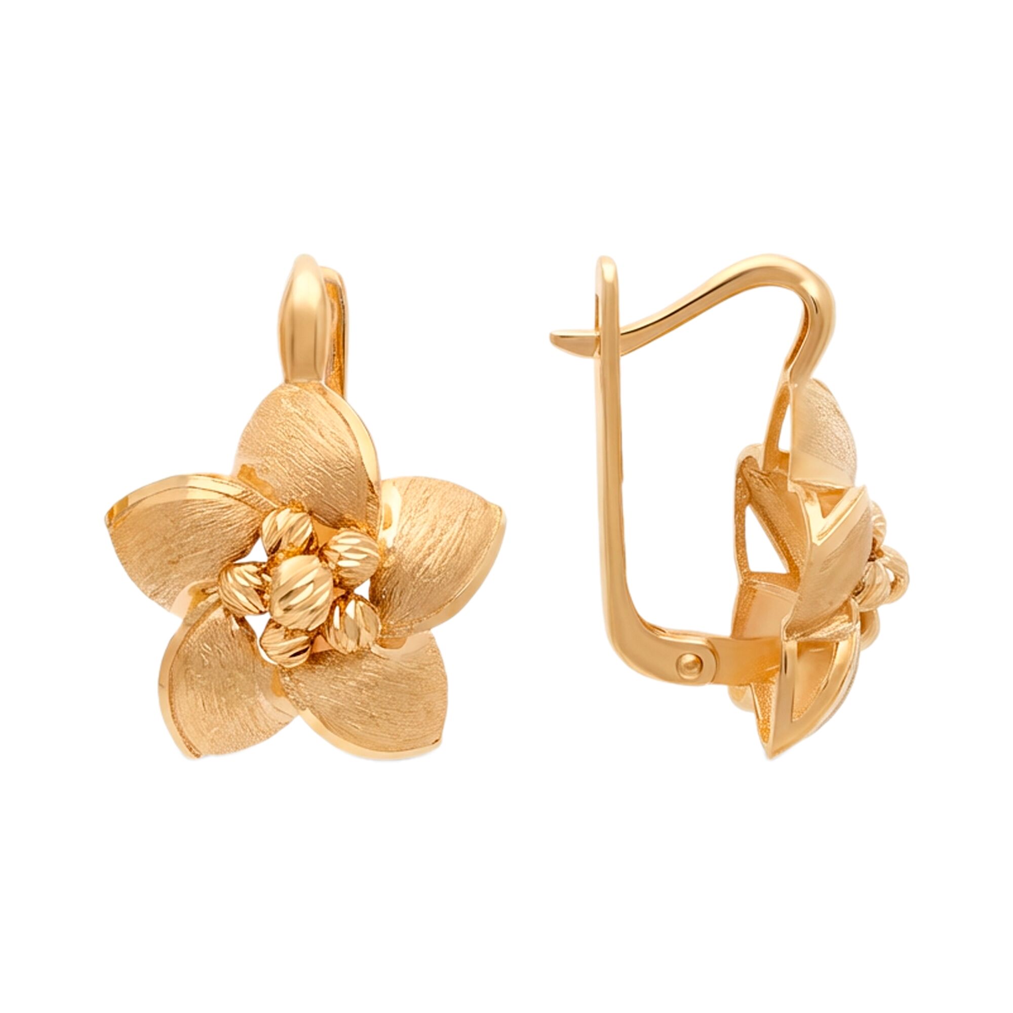 Серьги, золото, 585, 4.21г, 61616, изображение 2 | GoldMarket.kz