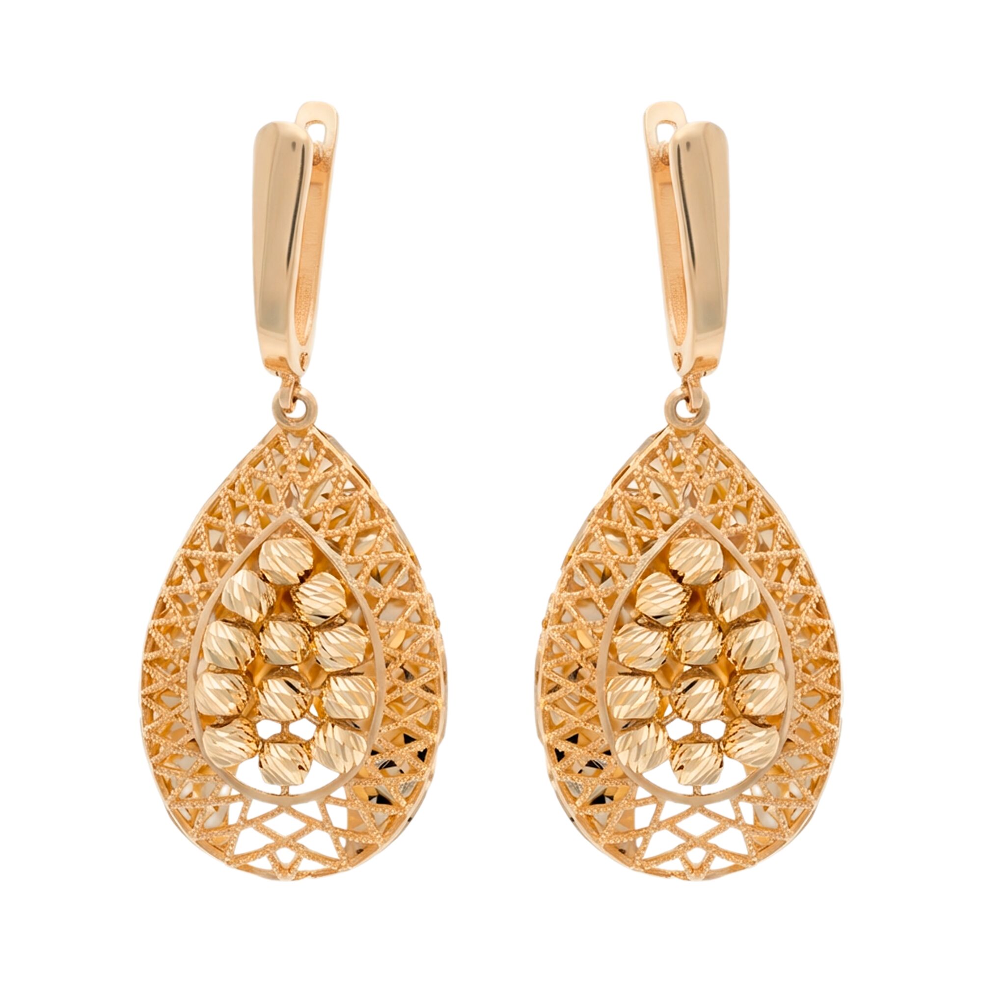 Серьги, золото, 585, 6.44г, 61668 | GoldMarket.kz