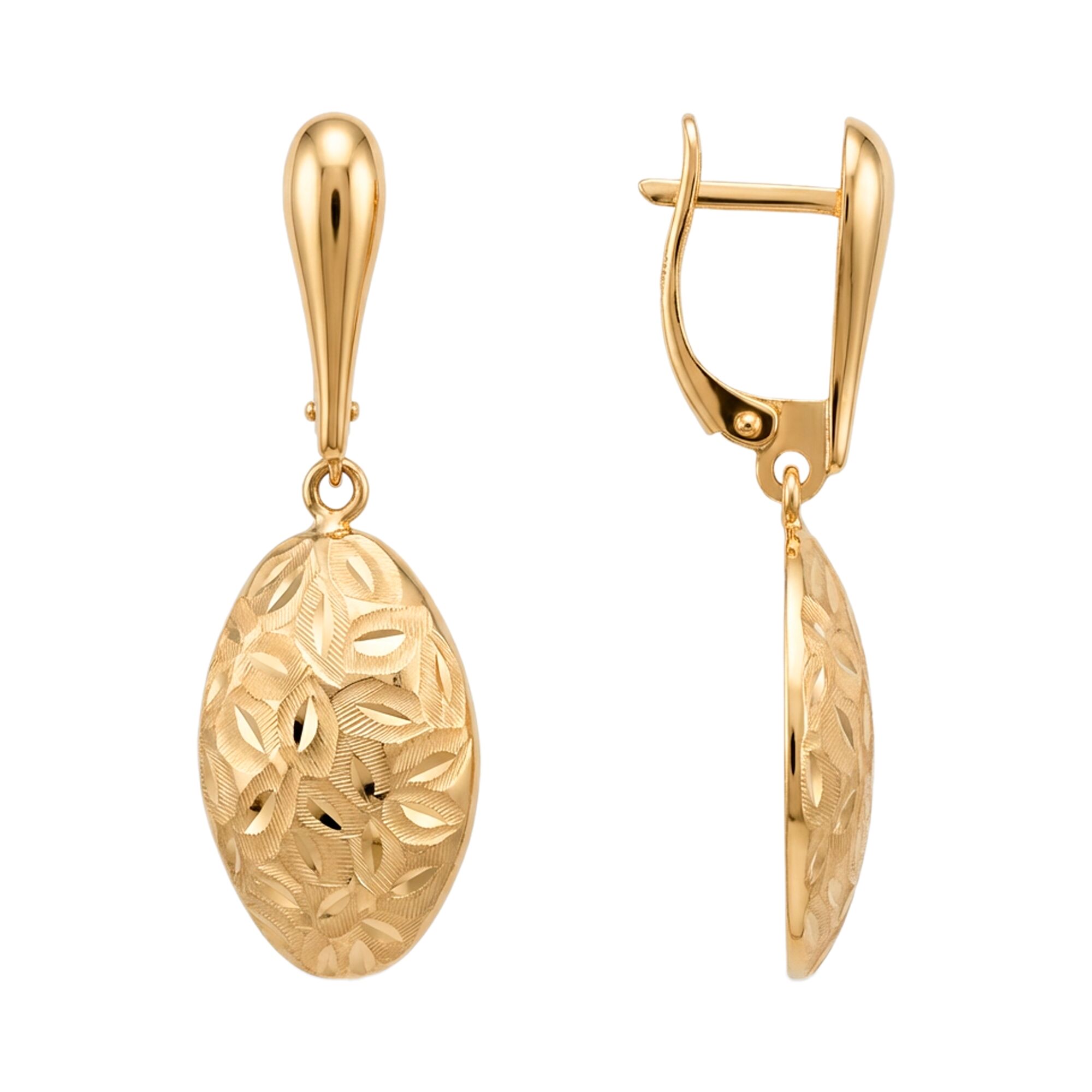 Серьги, золото, 585, 3.86г, 61672, изображение 2 | GoldMarket.kz