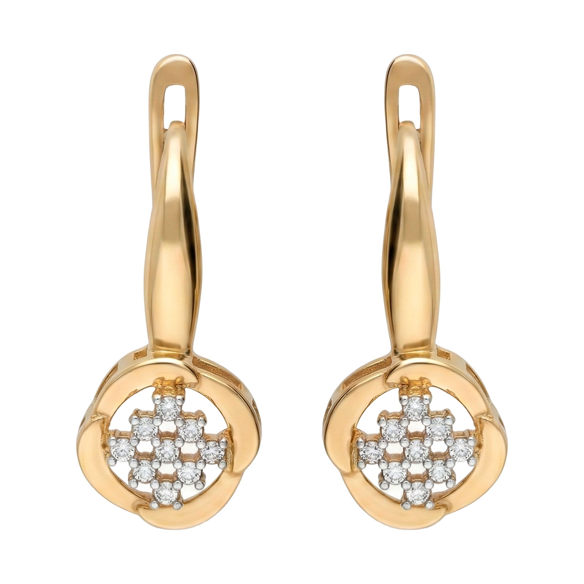 Серьги, золото, 585, 3.61г, 62040 | GoldMarket.kz