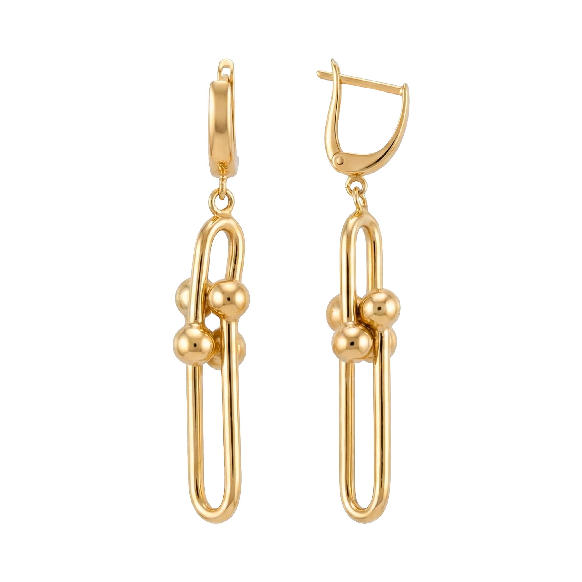 Серьги, золото, 585, 5г, 62053, изображение 2 | GoldMarket.kz