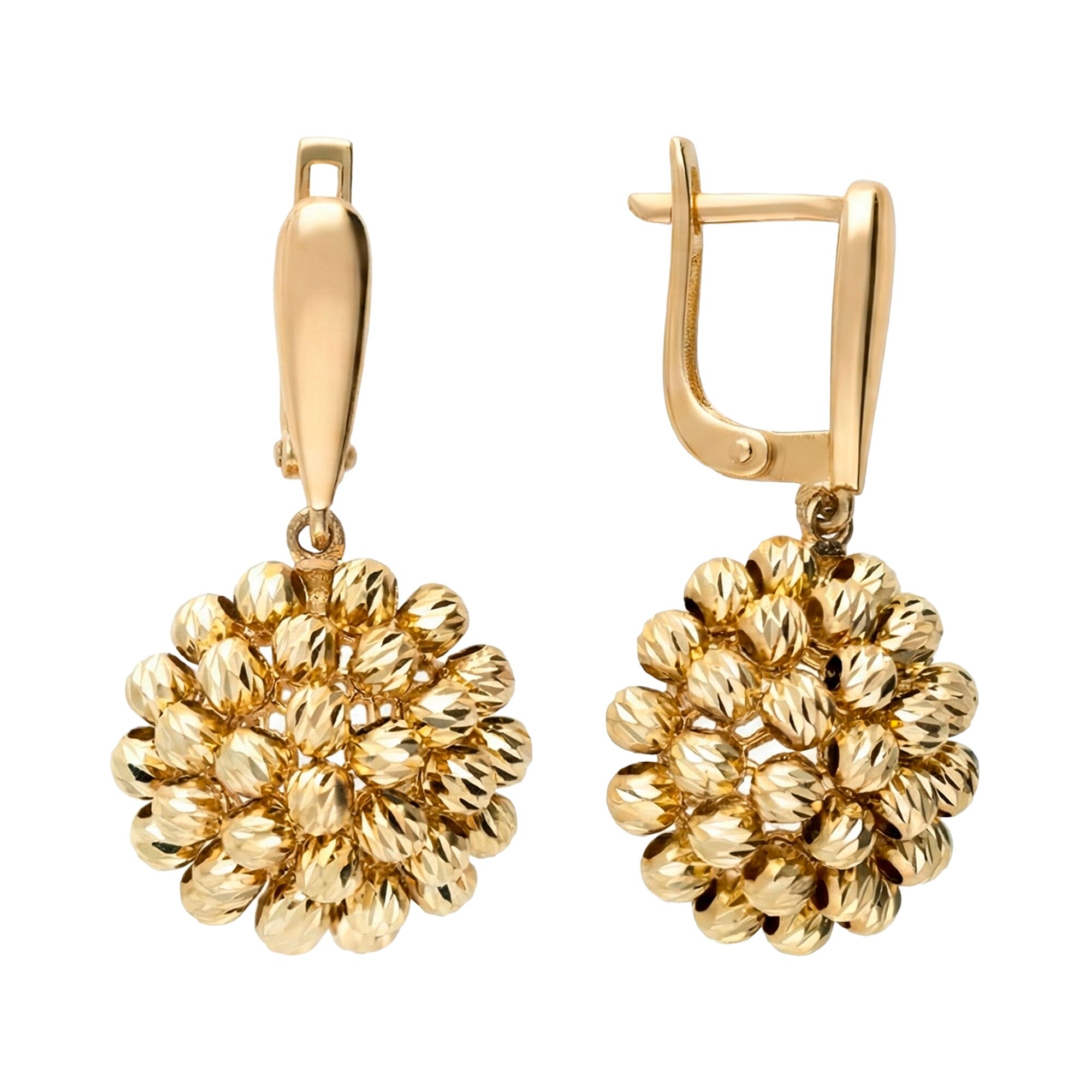 Серьги, золото, 585, 6.87г, 62127, изображение 2 | GoldMarket.kz