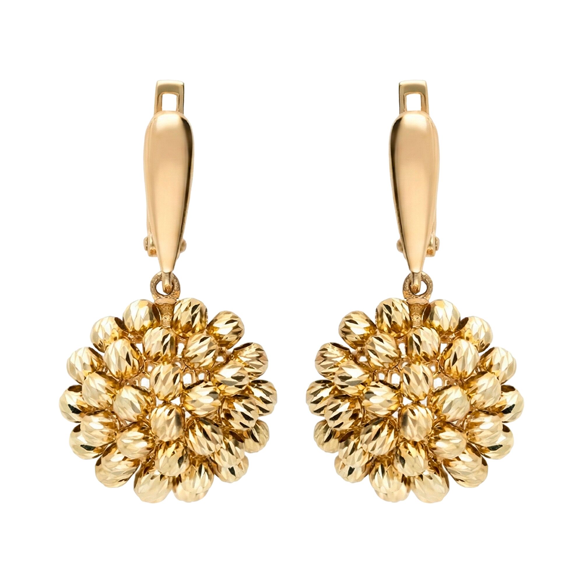 Серьги, золото, 585, 6.87г, 62127 | GoldMarket.kz