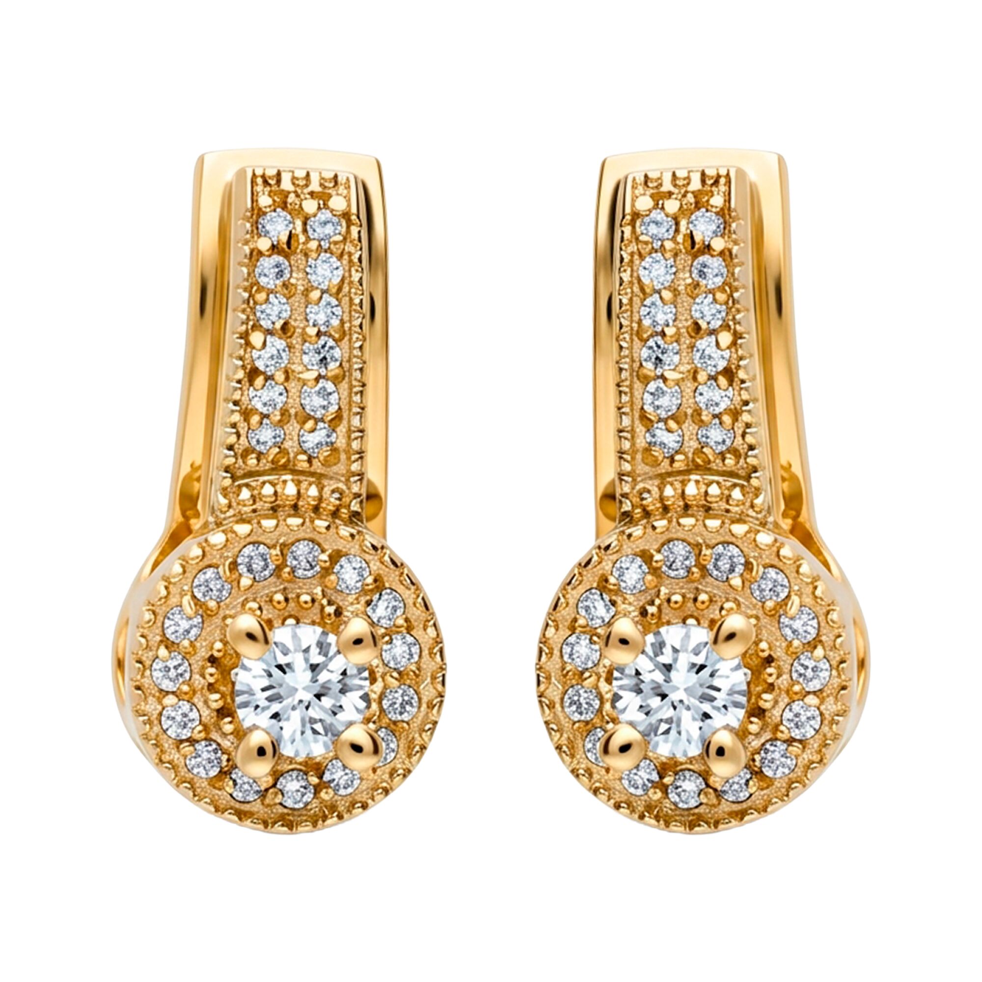 Серьги, золото, 585, 6.26г, 62378 | GoldMarket.kz