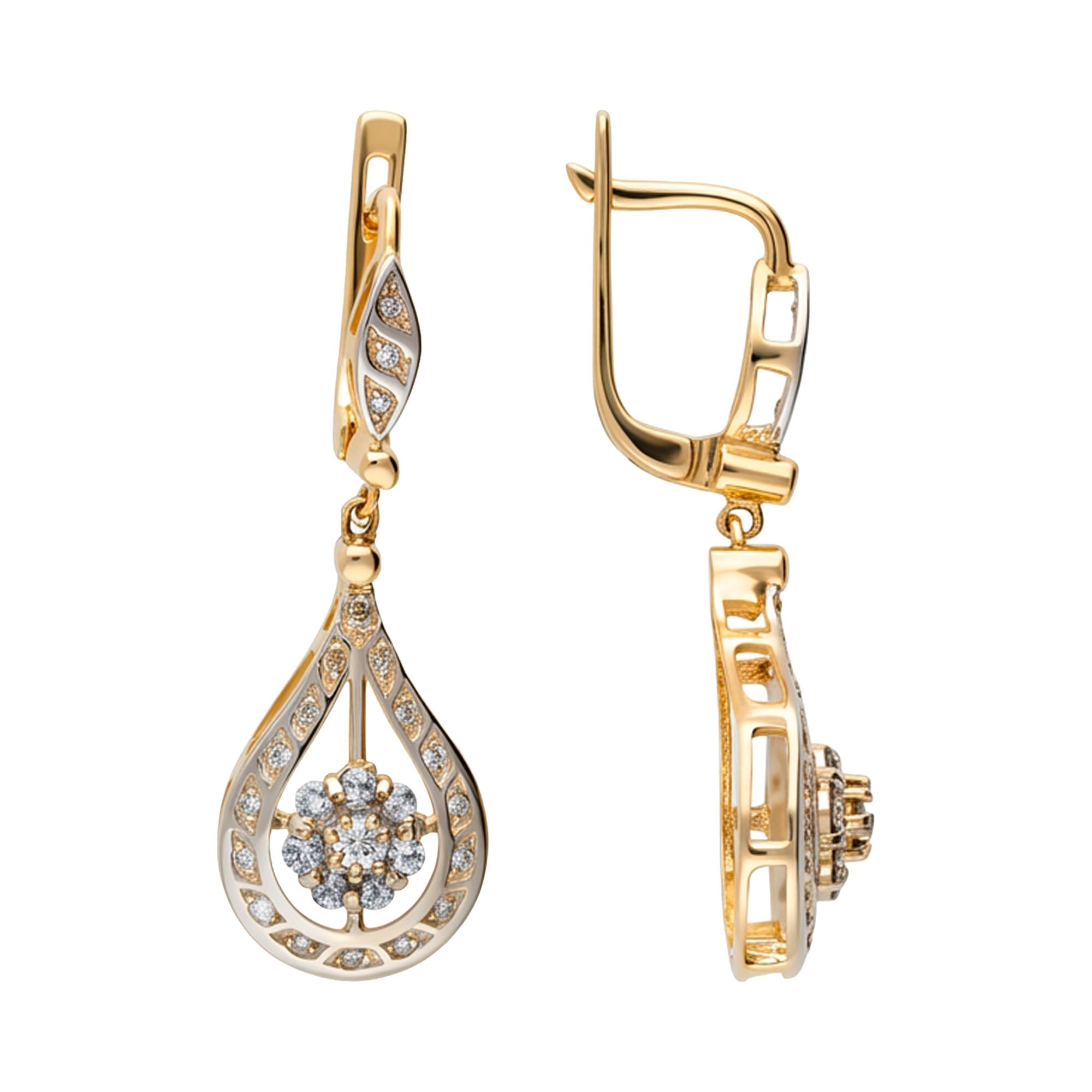 Серьги, золото, 585, 5.38г, 62441, изображение 2 | GoldMarket.kz