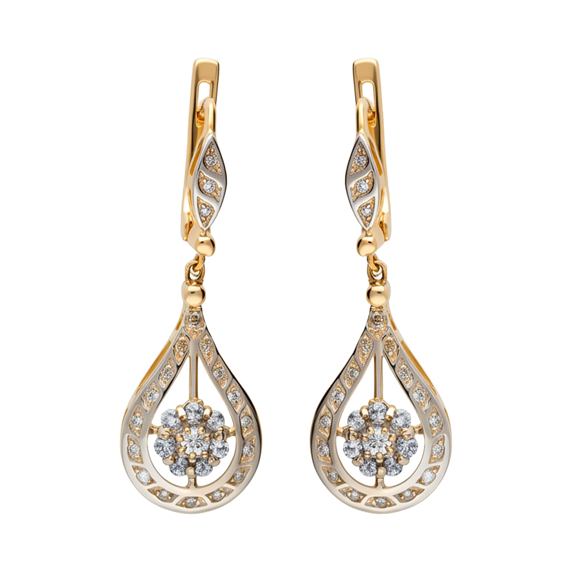 Серьги, золото, 585, 5.38г, 62441 | GoldMarket.kz