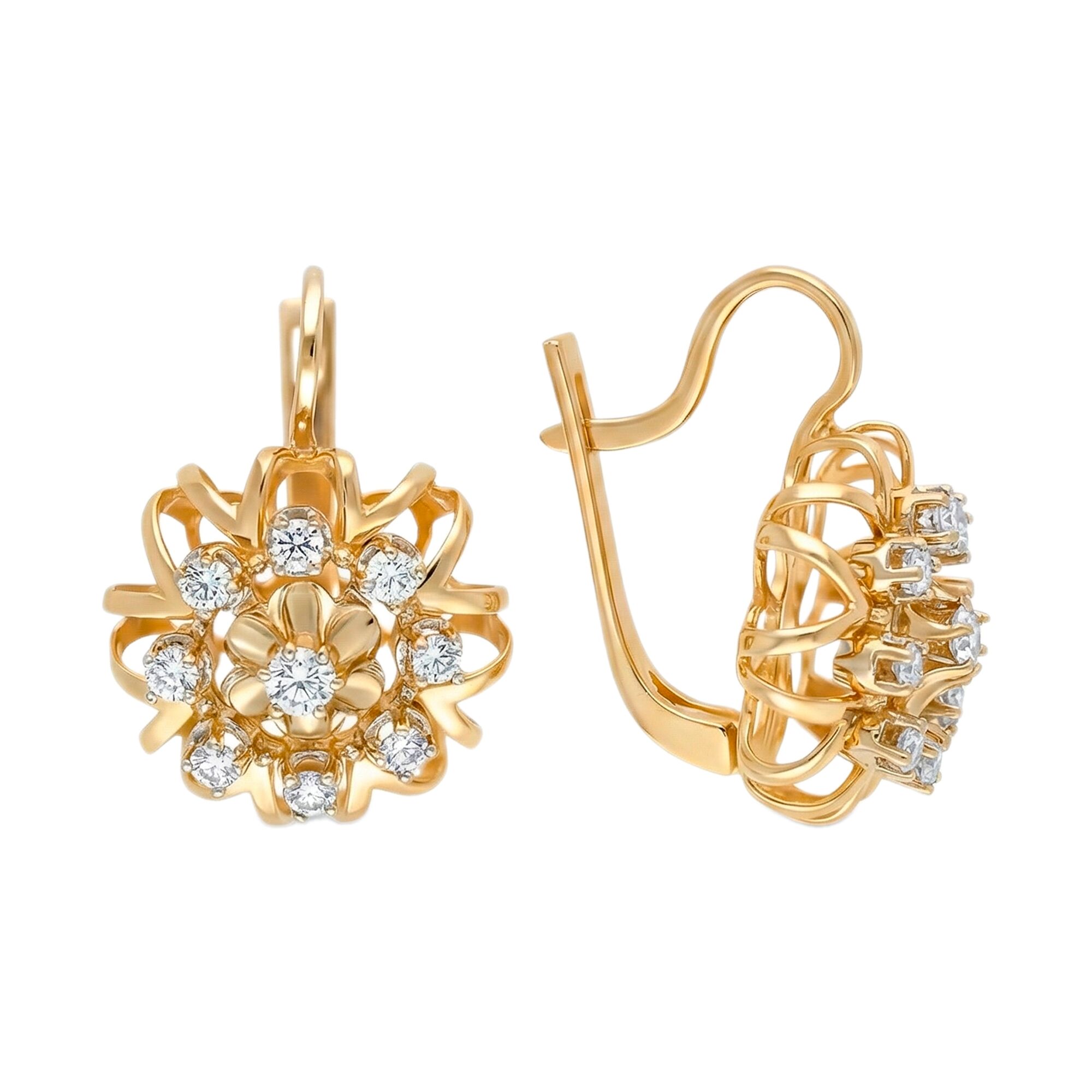 Серьги, золото, 585, 8.04г, 63121, изображение 2 | GoldMarket.kz