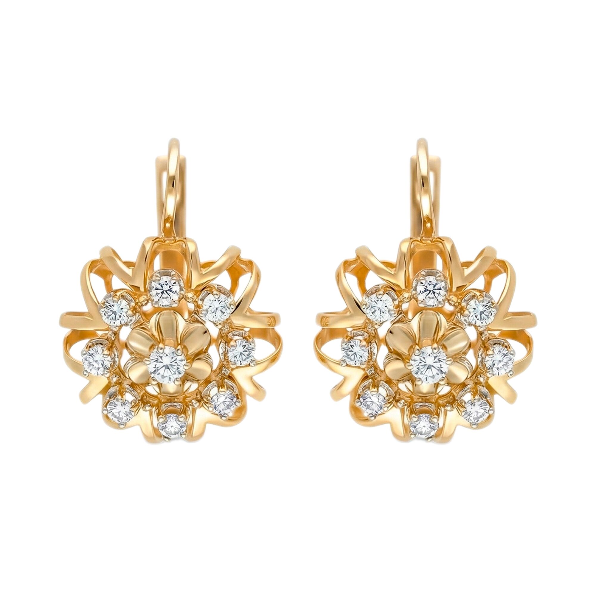 Серьги, золото, 585, 8.04г, 63121 | GoldMarket.kz