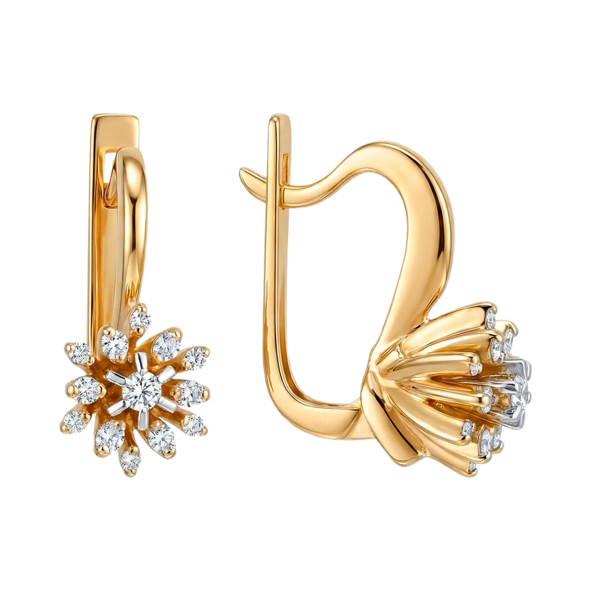 Серьги, золото, 585, 7.83г, 63123, изображение 2 | GoldMarket.kz