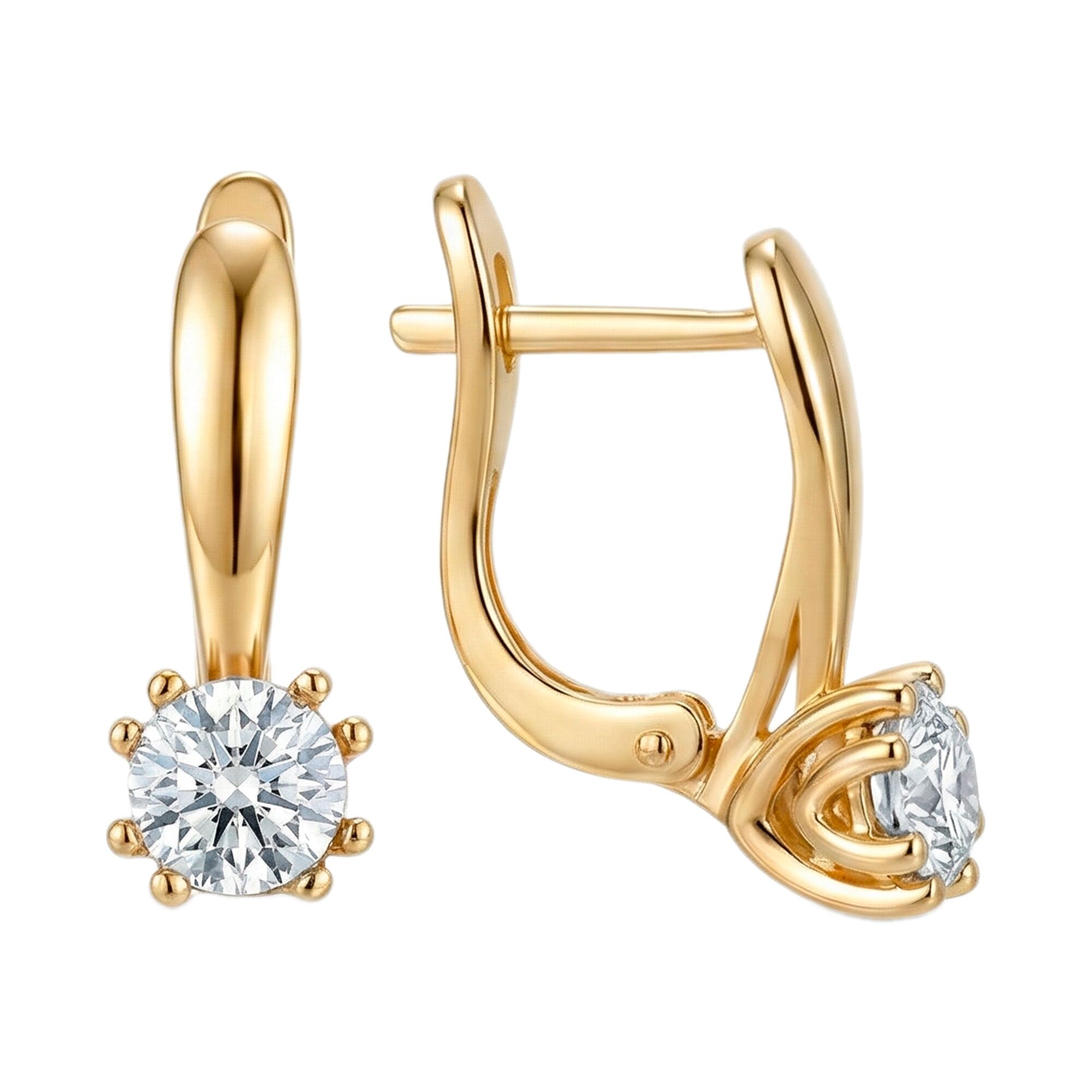 Серьги, золото, 585, 3.54г, 63132, изображение 2 | GoldMarket.kz