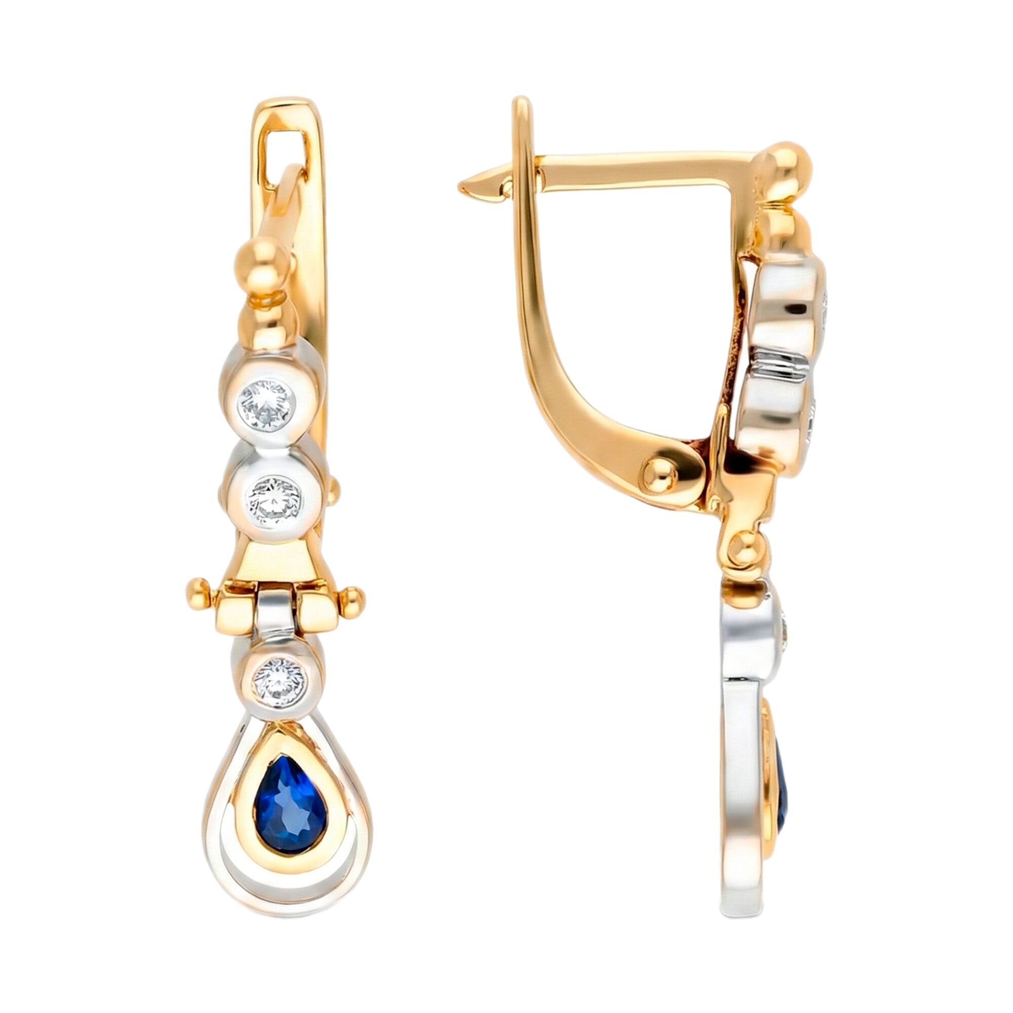 Серьги, золото, 750, 6.33г, 63142, изображение 2 | GoldMarket.kz