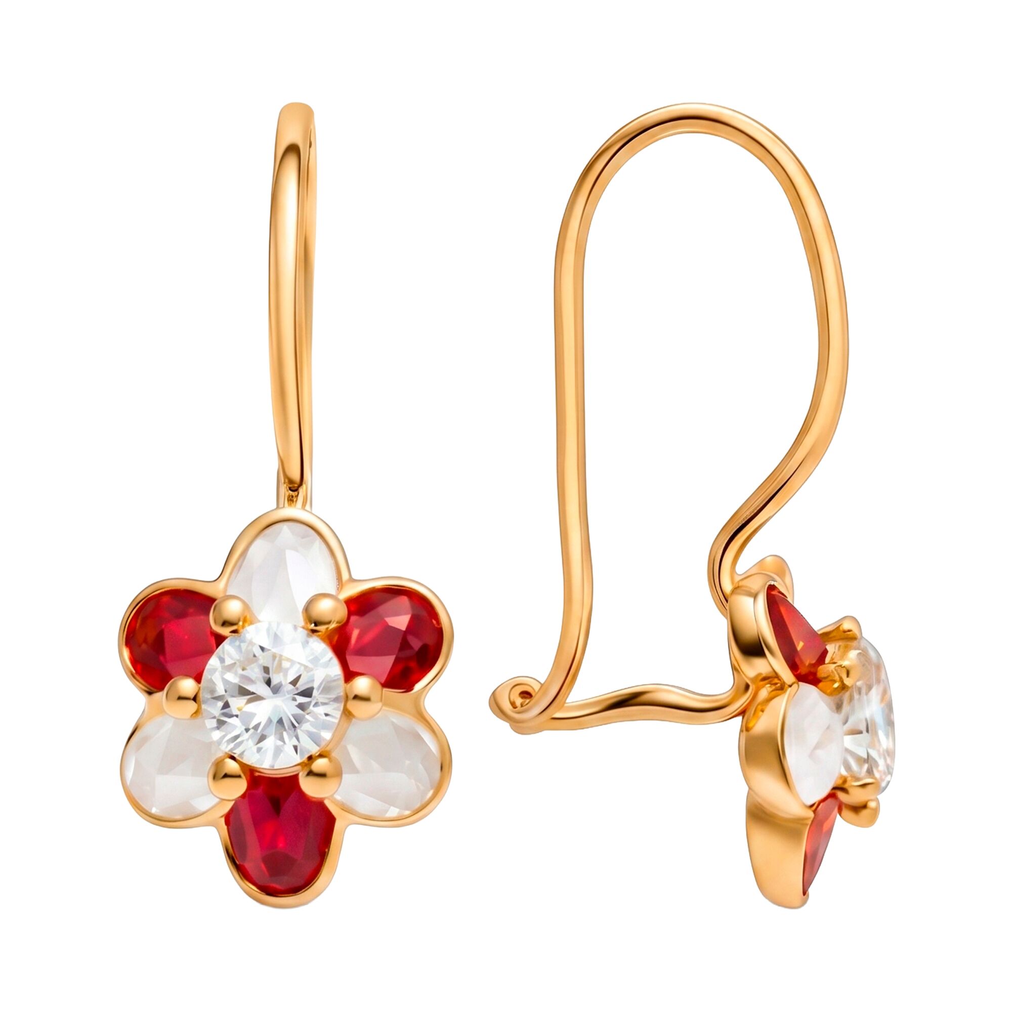 Серьги, золото, 585, 1.16г, 58996, изображение 2 | GoldMarket.kz