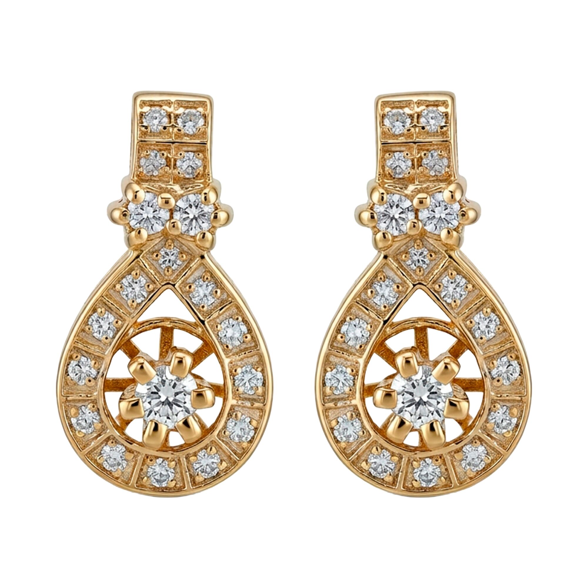 Серьги, золото, 585, 6.72г, 62102 | GoldMarket.kz