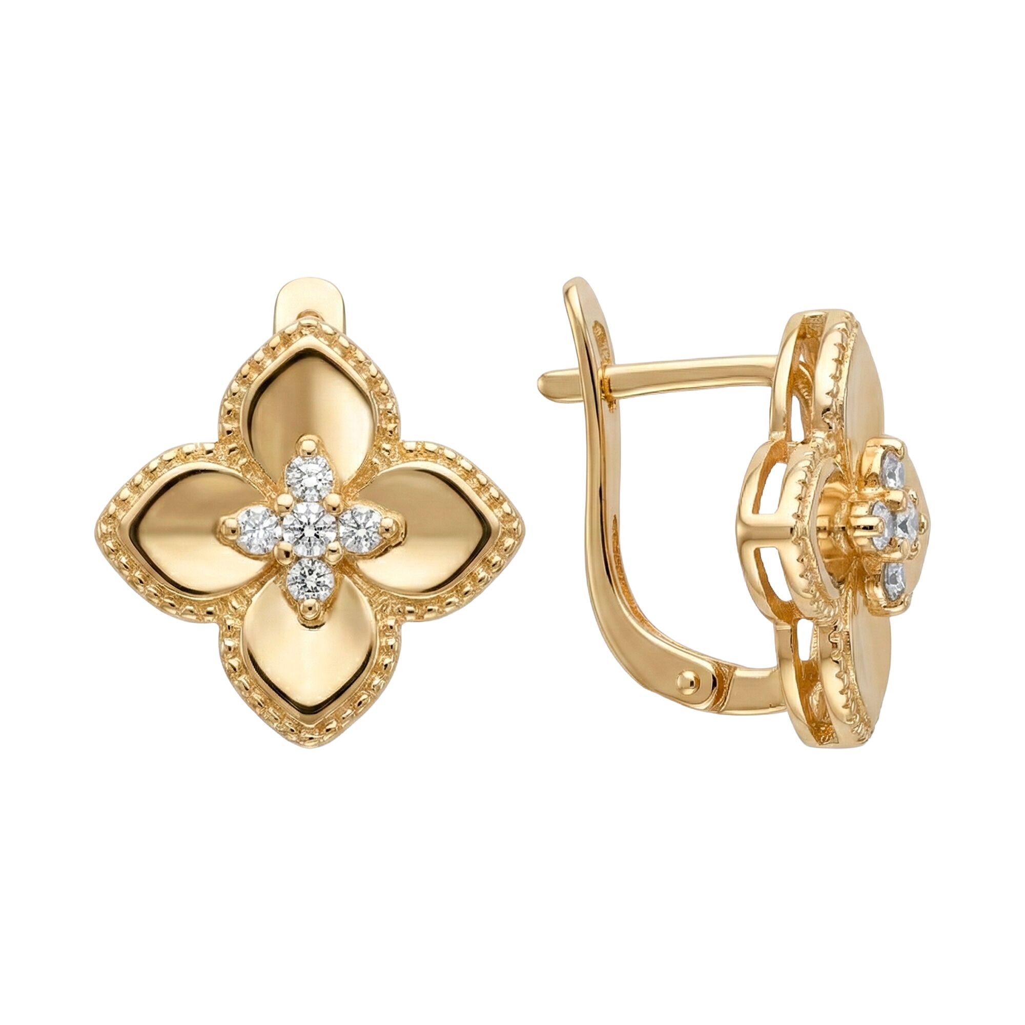 Серьги, золото, 585, 4.51г, 62165, изображение 2 | GoldMarket.kz