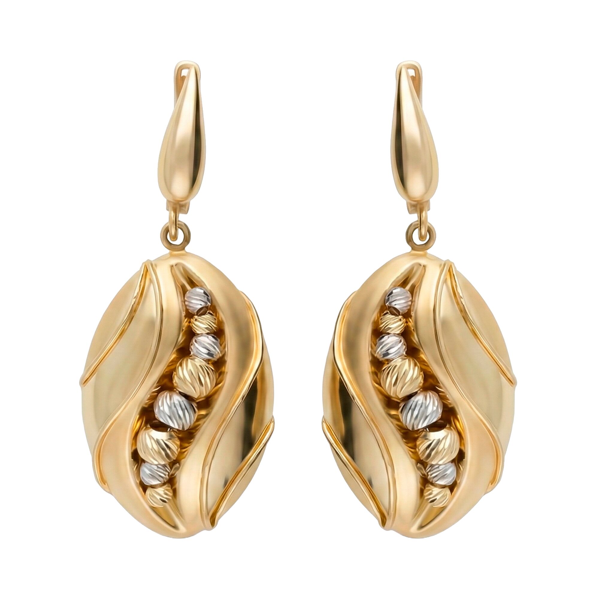 Серьги, золото, 585, 7.5г, 62178 | GoldMarket.kz