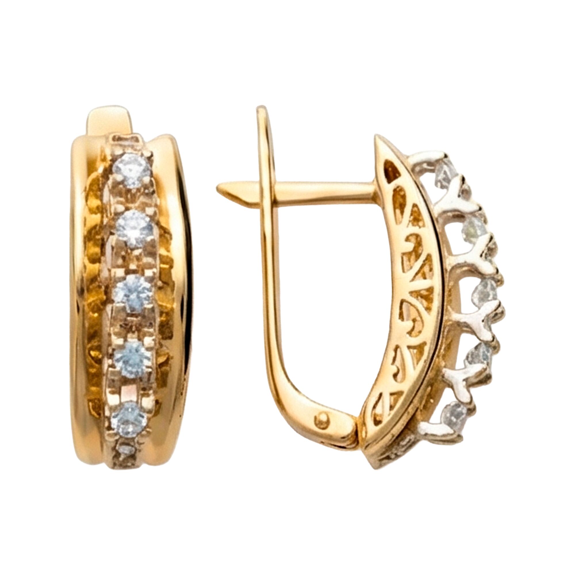 Серьги, золото, 585, 6.7г, 62192, изображение 2 | GoldMarket.kz