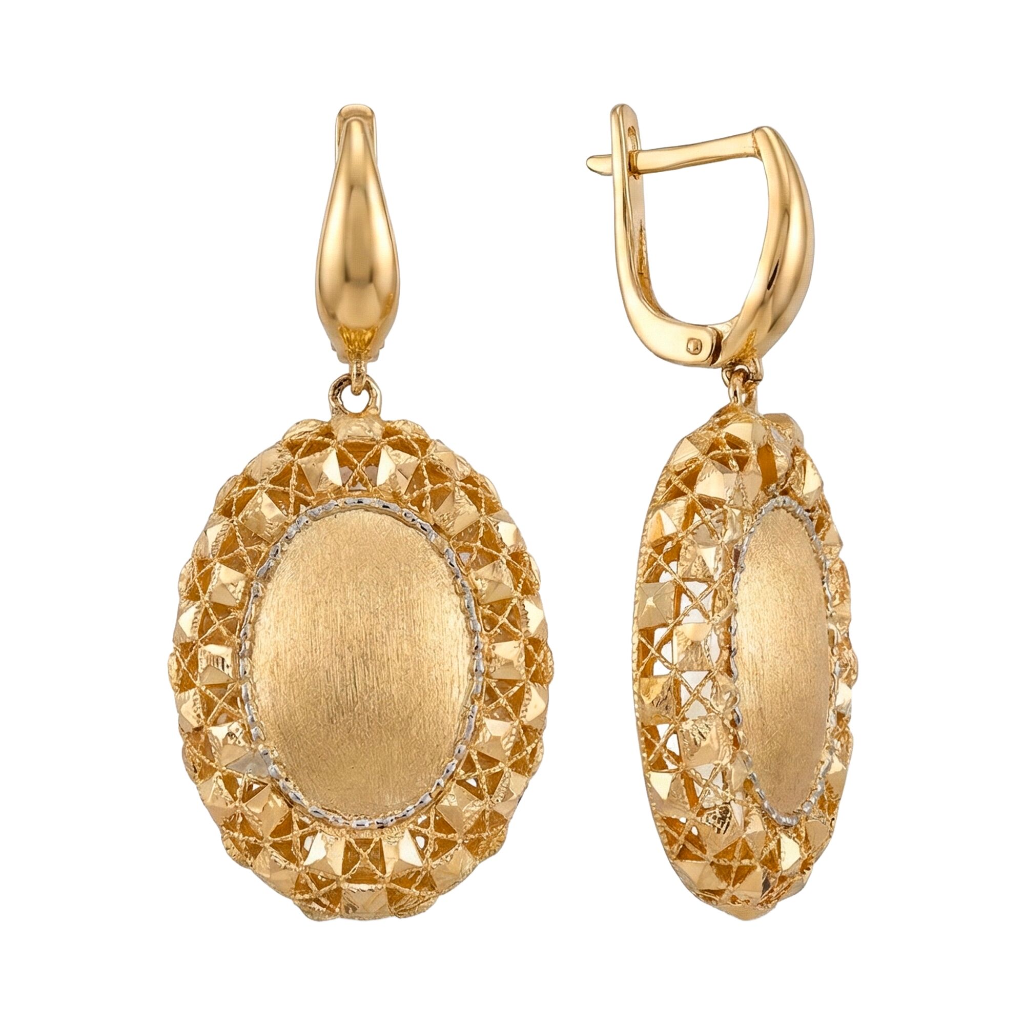 Серьги, золото, 585, 7.13г, 62202, изображение 2 | GoldMarket.kz