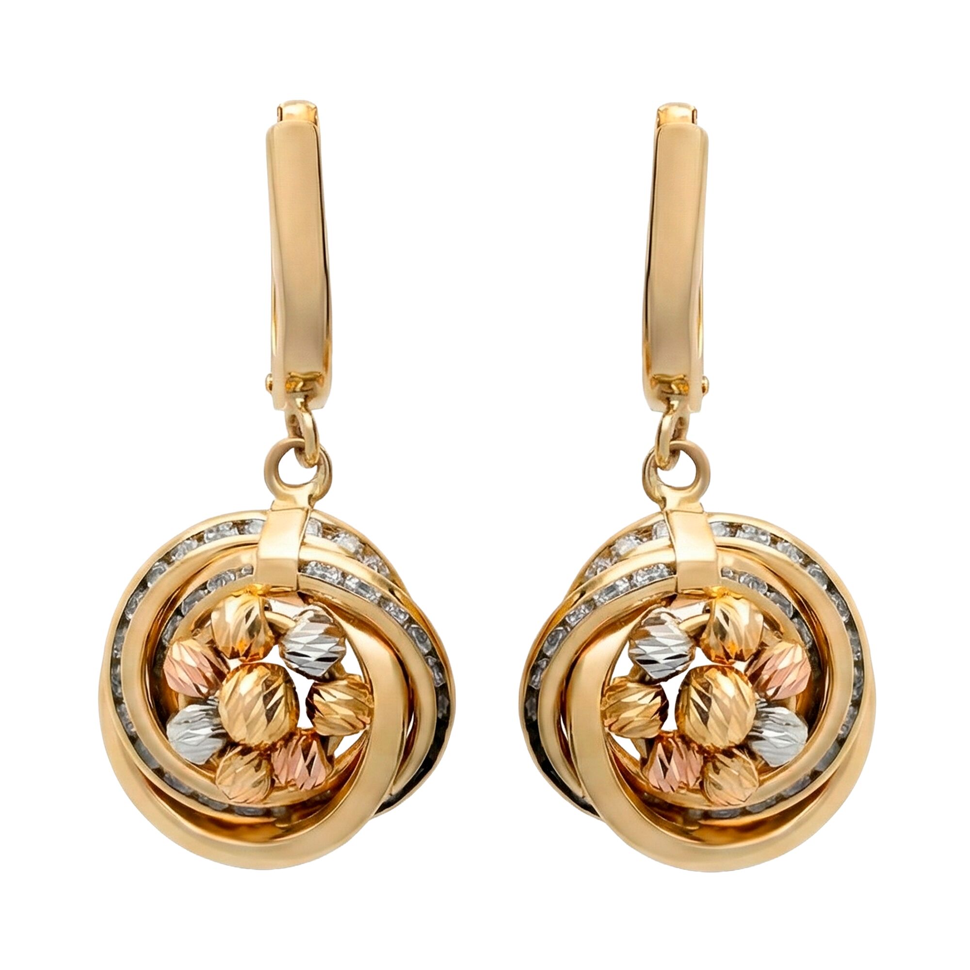 Серьги, золото, 585, 5.66г, 62205 | GoldMarket.kz