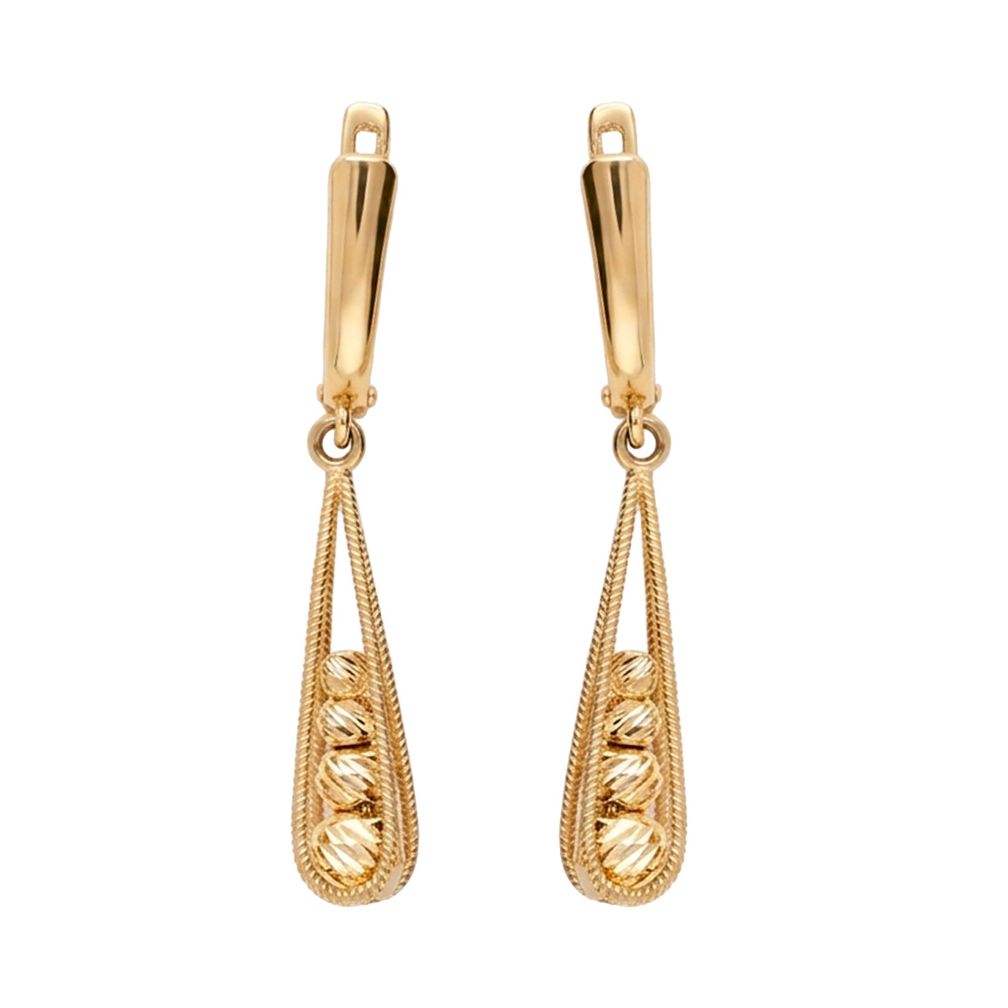 Серьги, золото, 585, 3.24г, 62398 | GoldMarket.kz