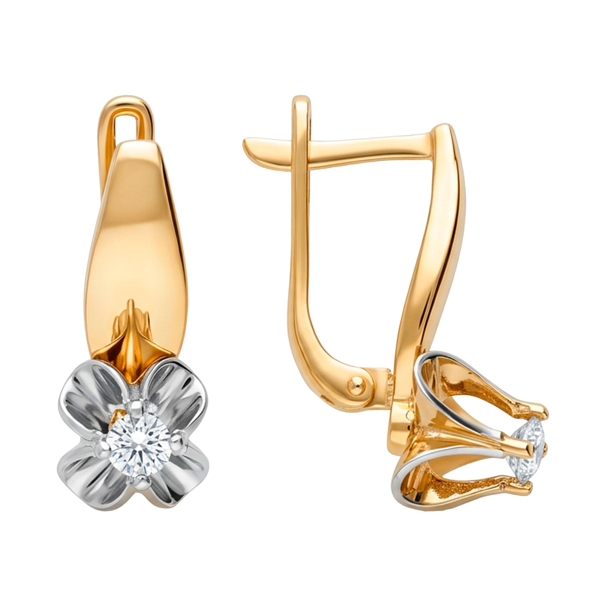 Серьги, золото, 585, 4.15г, 62406, изображение 2 | GoldMarket.kz