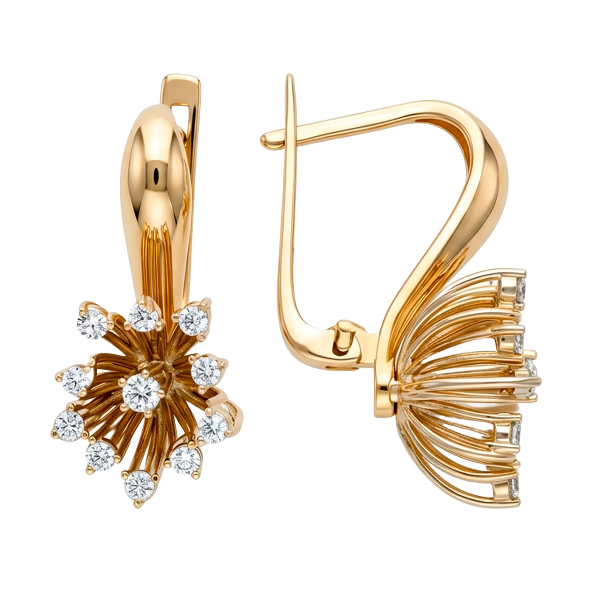 Серьги, золото, 585, 5.32г, 62420, изображение 2 | GoldMarket.kz