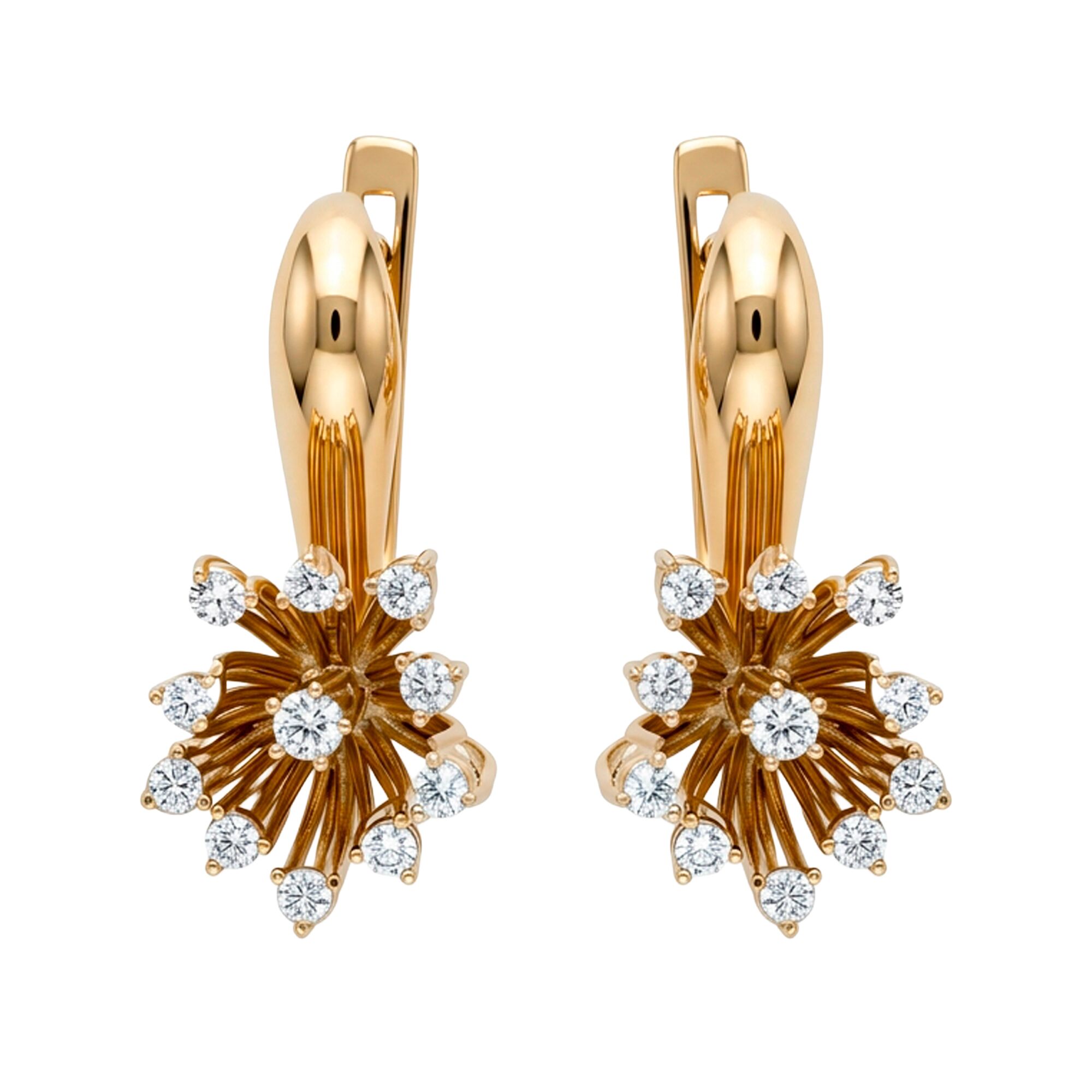 Серьги, золото, 585, 5.32г, 62420 | GoldMarket.kz