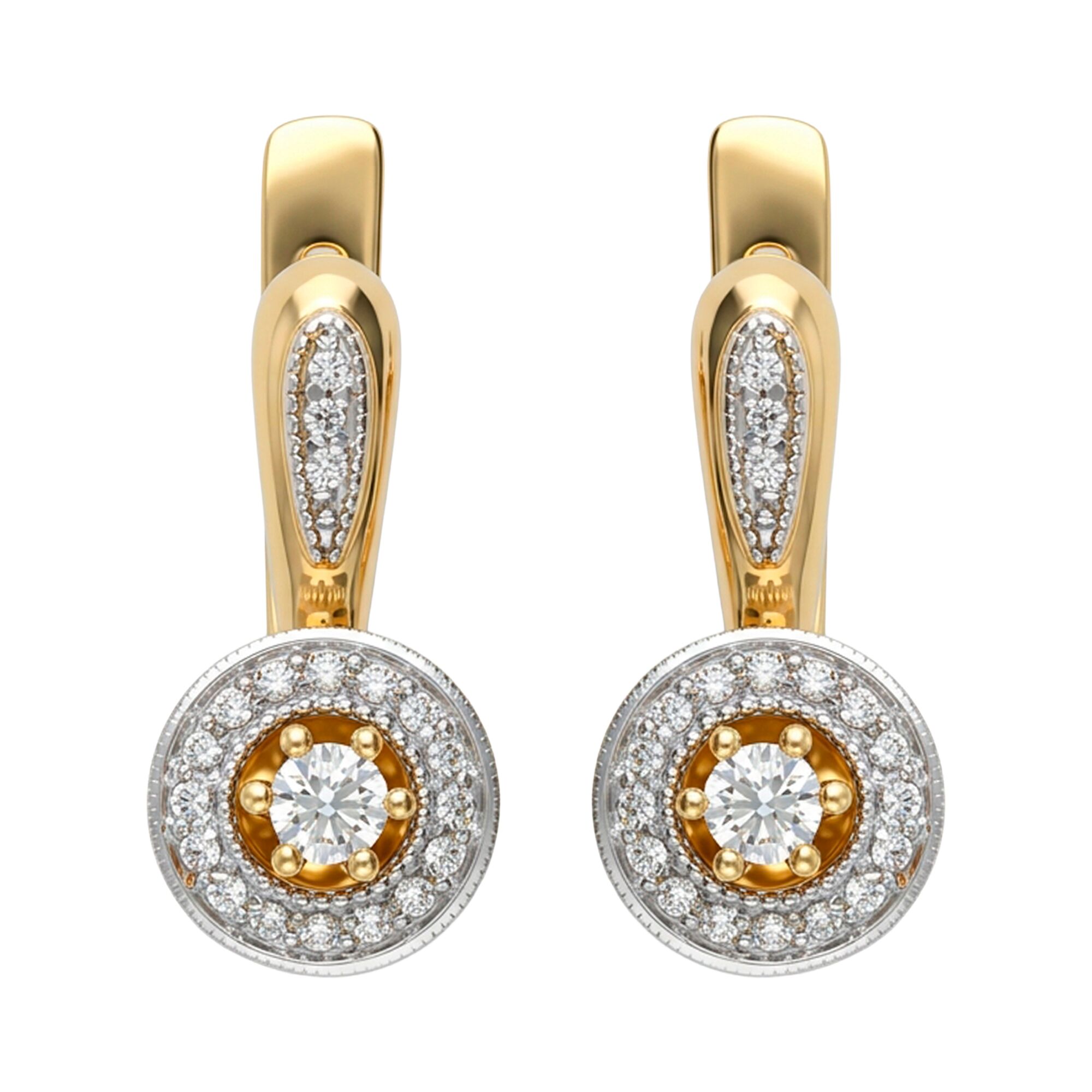 Серьги, золото, 585, 5.97г, 62453 | GoldMarket.kz