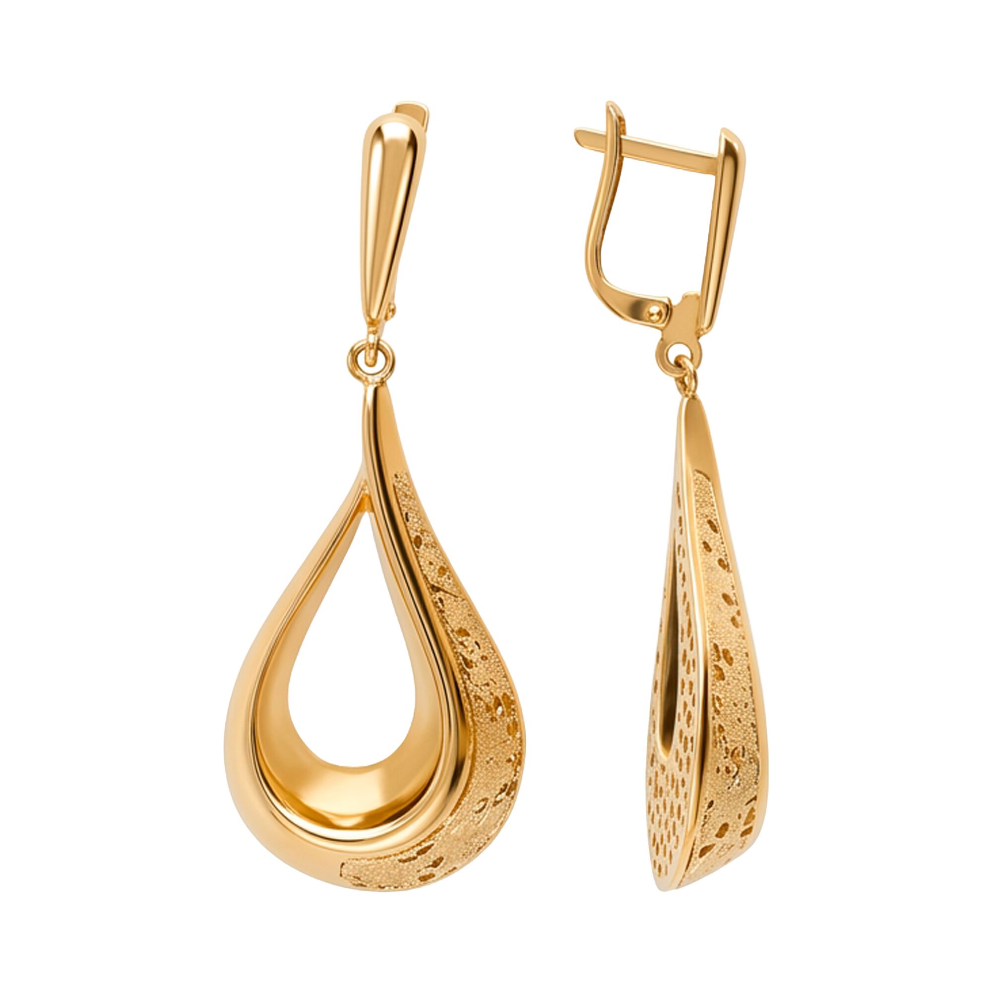 Серьги, золото, 585, 7.44г, 62469, изображение 2 | GoldMarket.kz