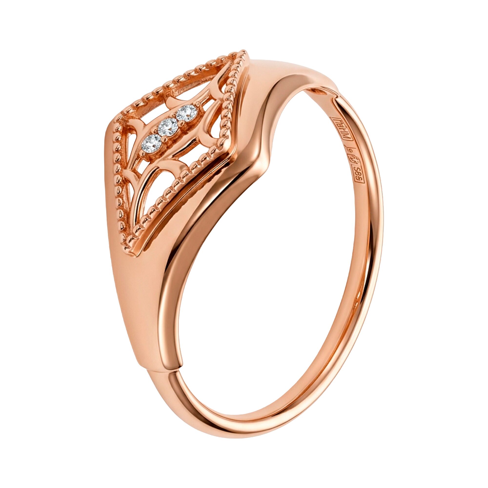 Кольцо, золото, 585, 1.25г, 62481 | GoldMarket.kz