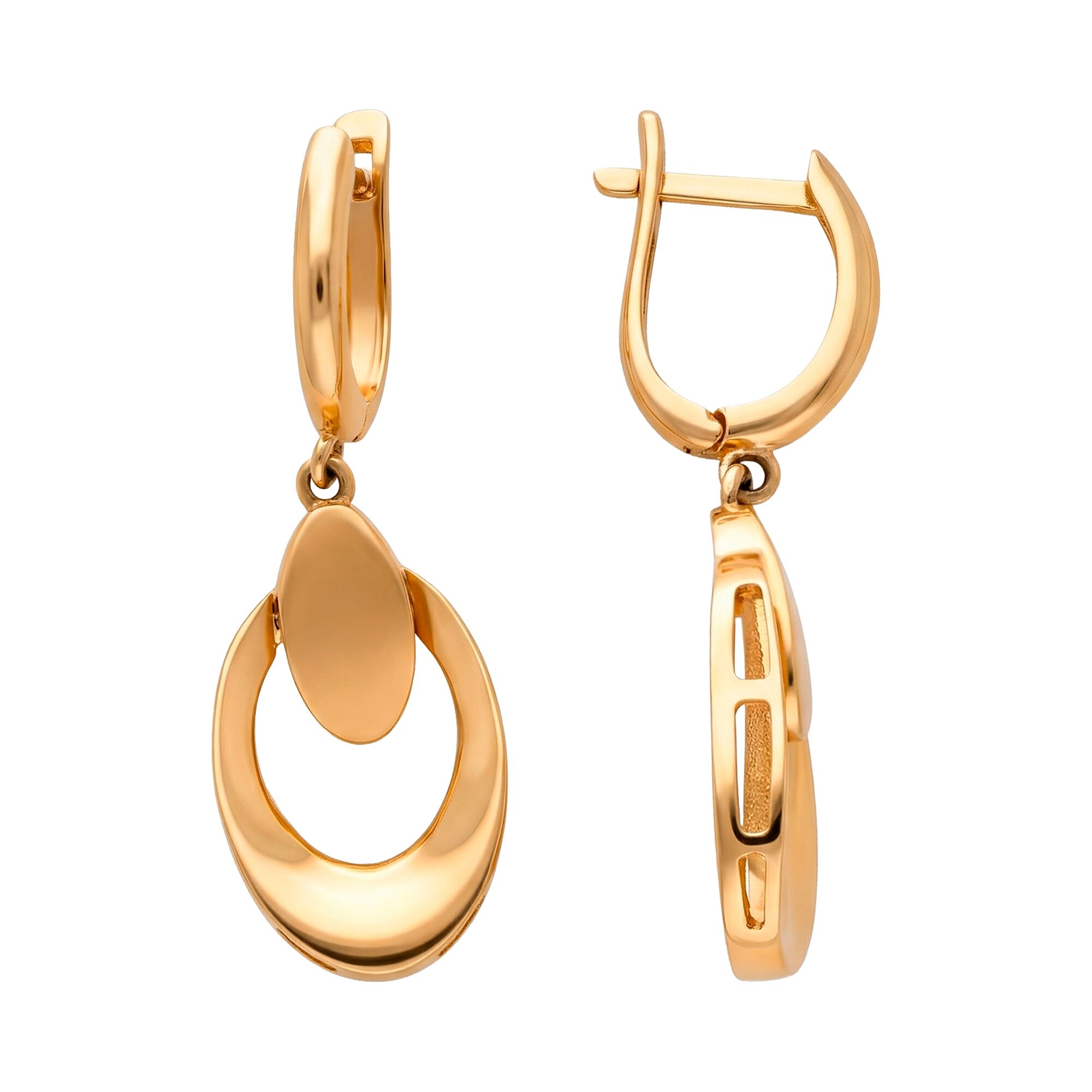 Серьги, золото, 585, 4.39г, 62511, изображение 2 | GoldMarket.kz