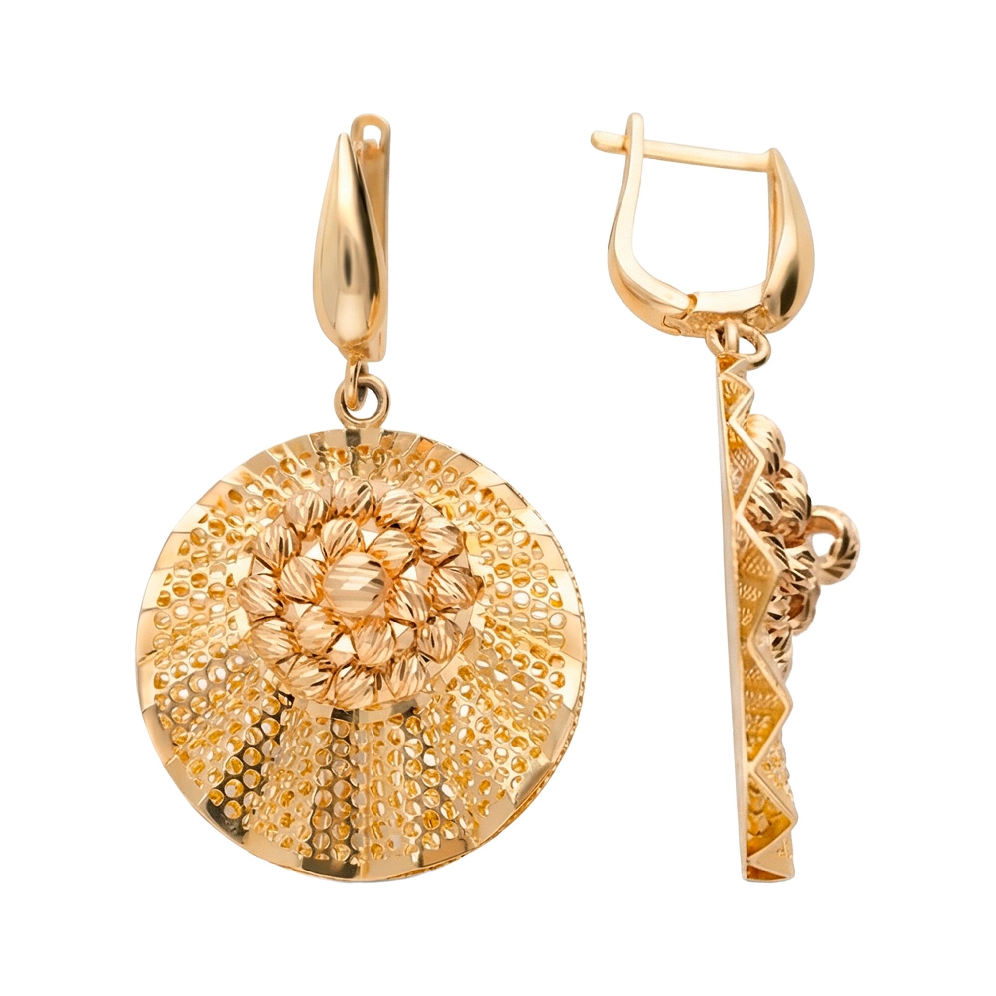 Серьги, золото, 585, 8.77г, 62544, изображение 2 | GoldMarket.kz